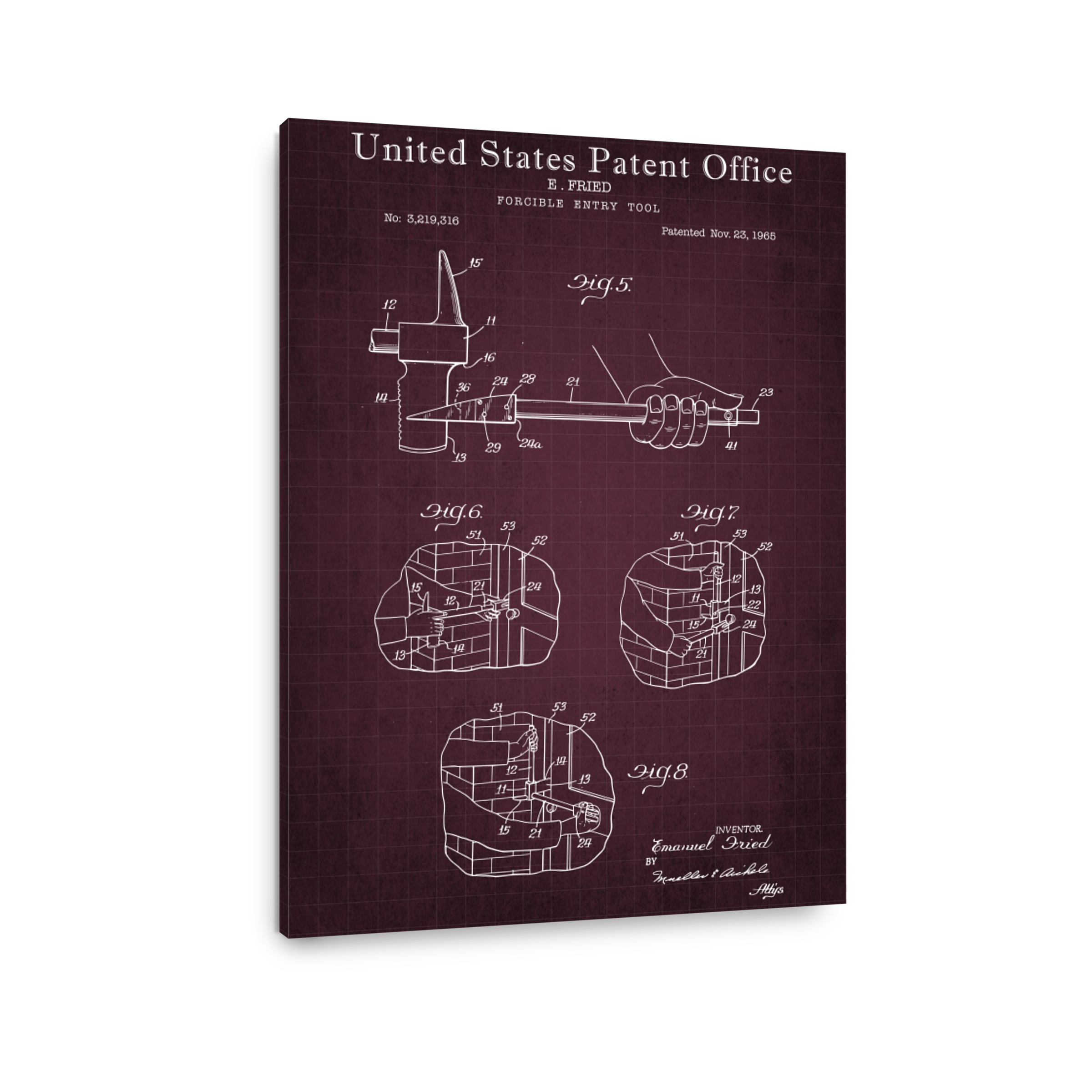 Forcible Entry Tool Patent Drawing