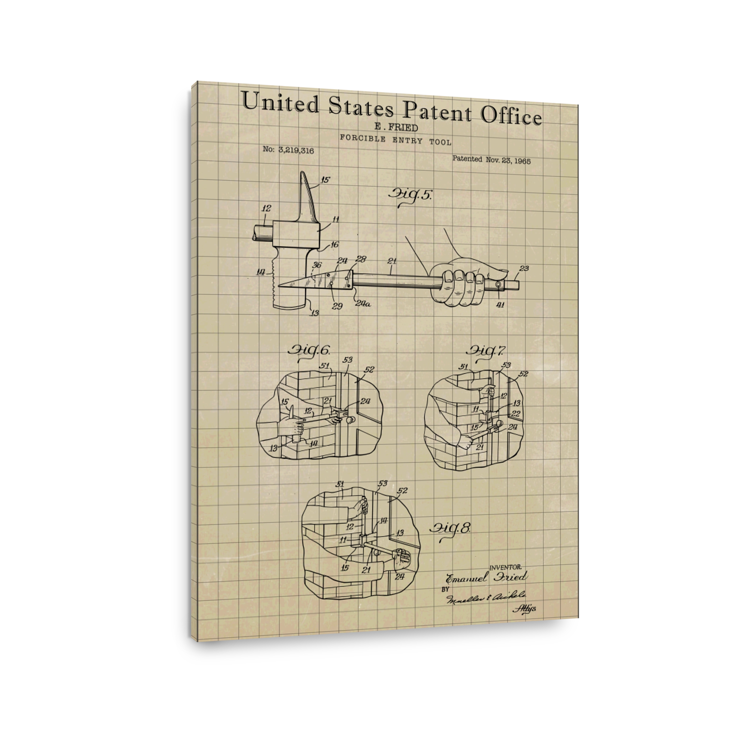Forcible Entry Tool Patent Drawing