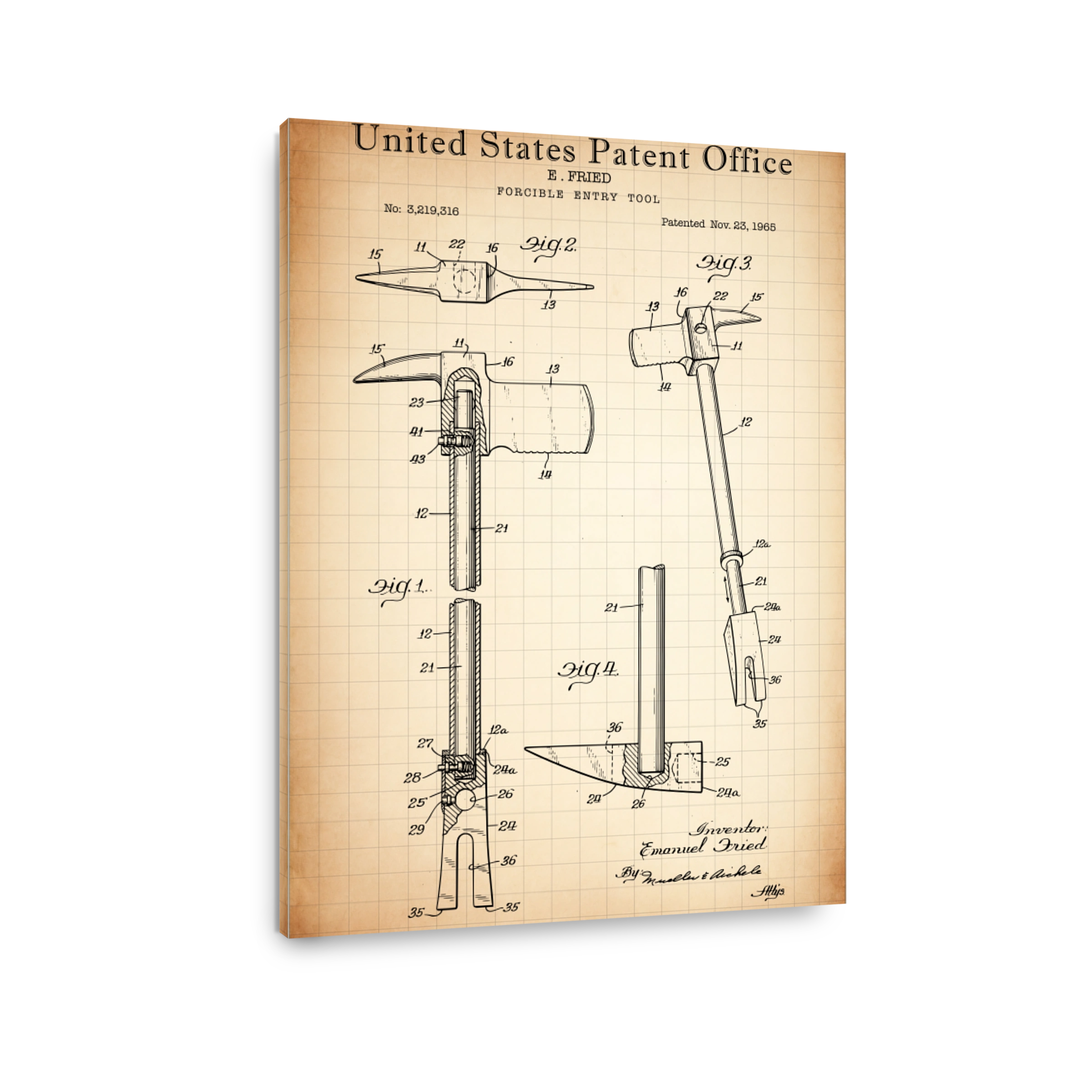 Forcible Entry Tool Patent Drawing