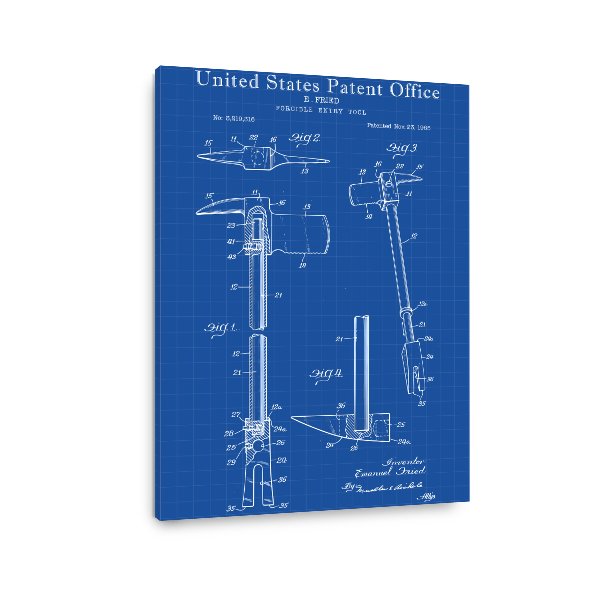 Forcible Entry Tool Patent Drawing