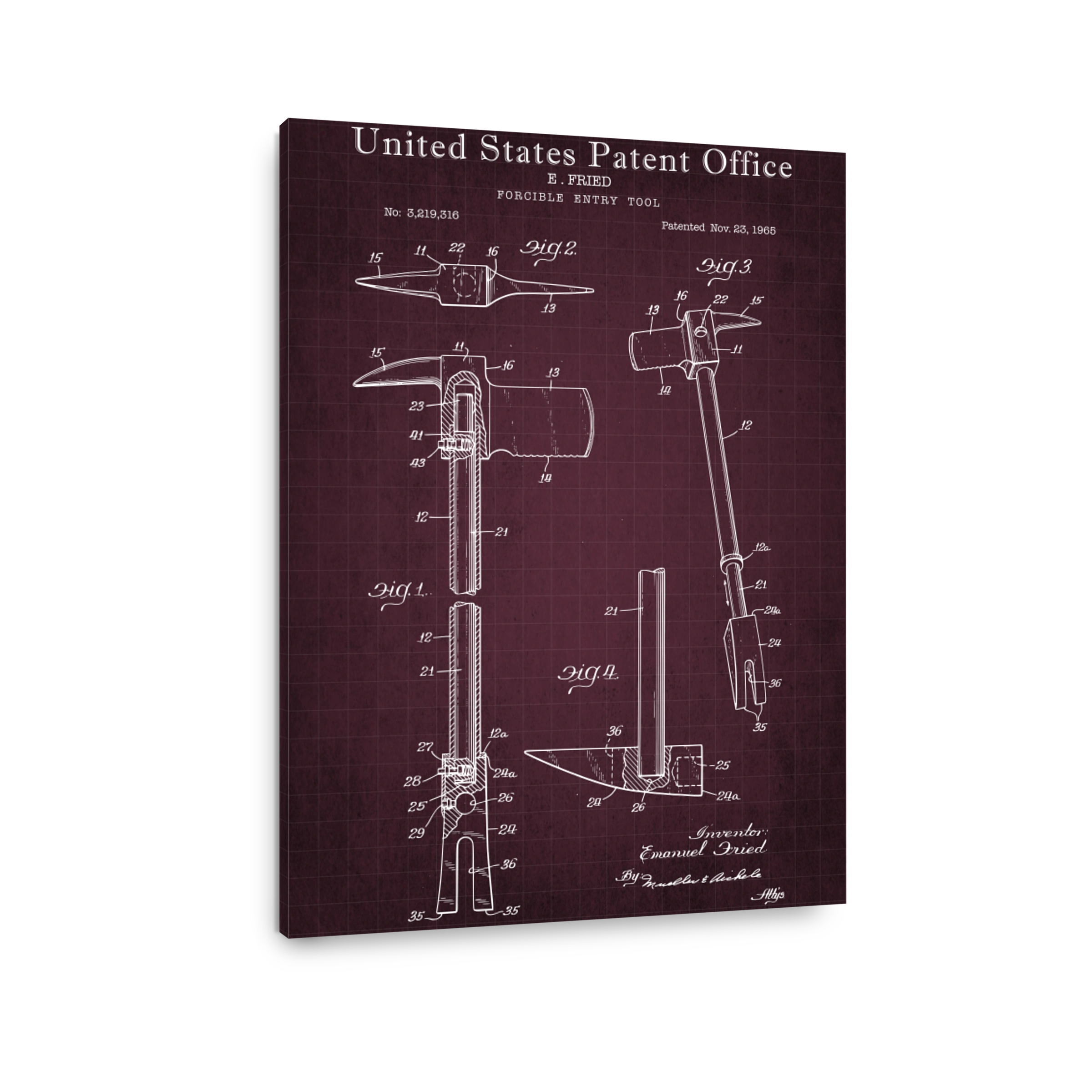 Emanuel Fried Forcible Entry Tool Patent Art