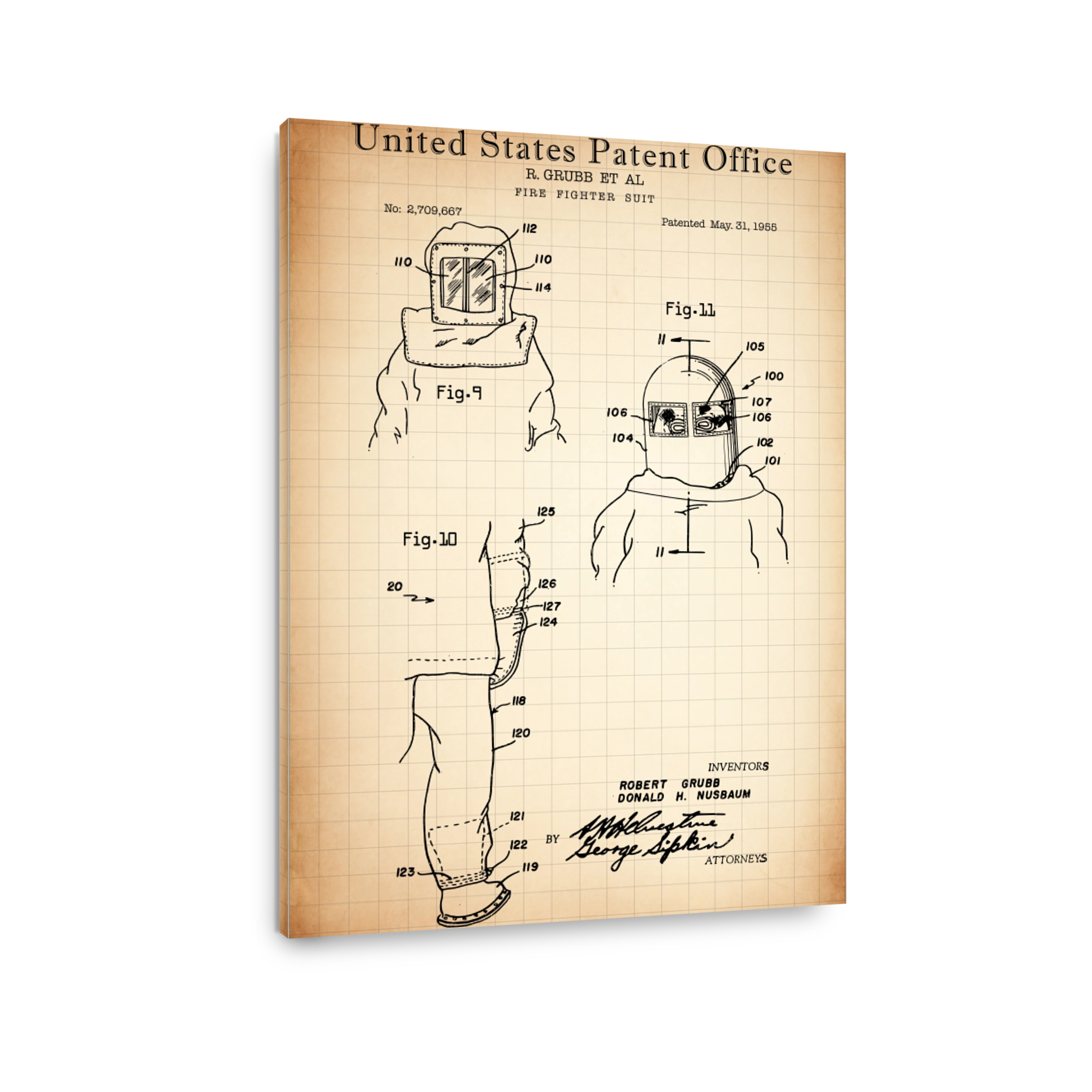 Firefighter Suit Patent Drawing