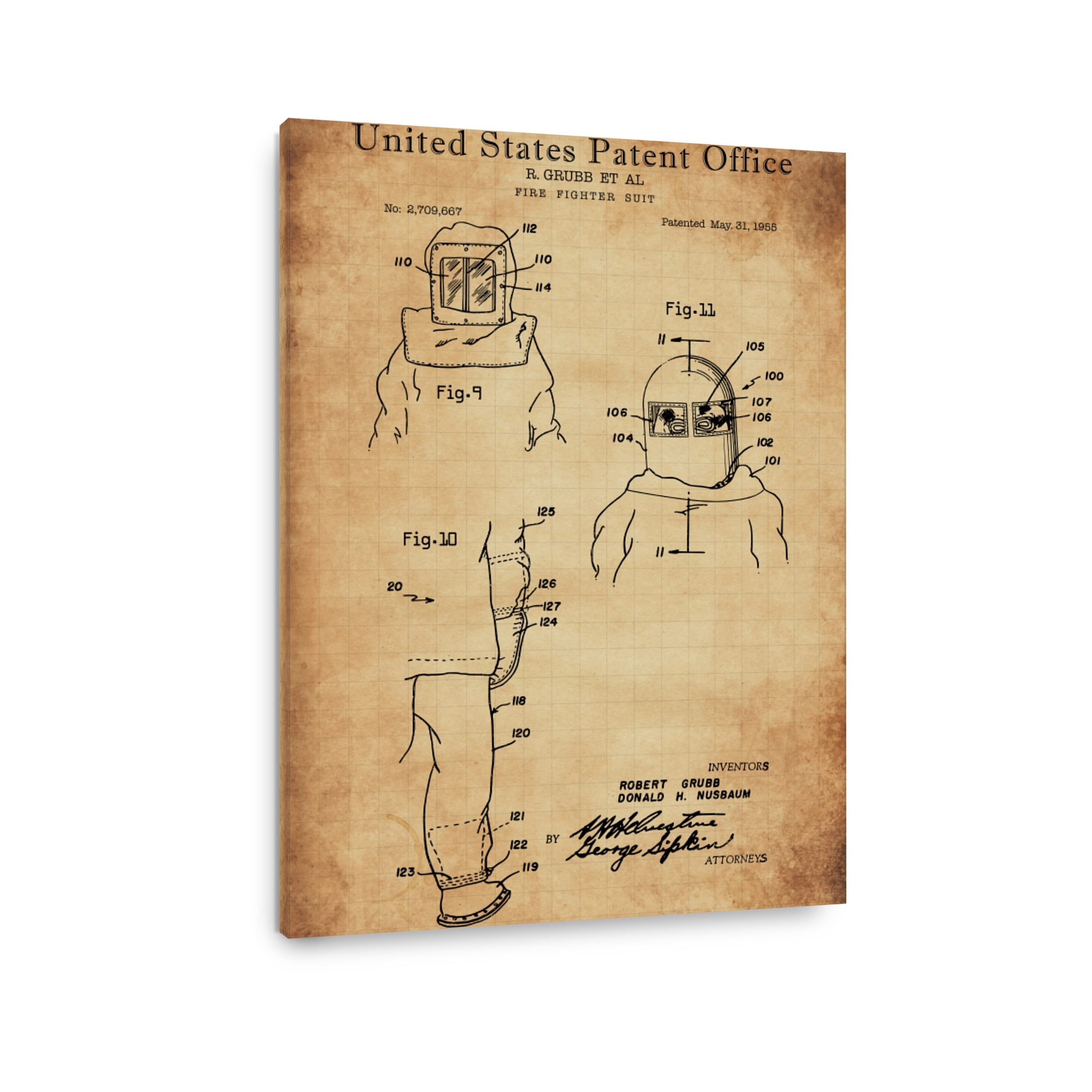Fire Fighter Suit Patent Blueprint