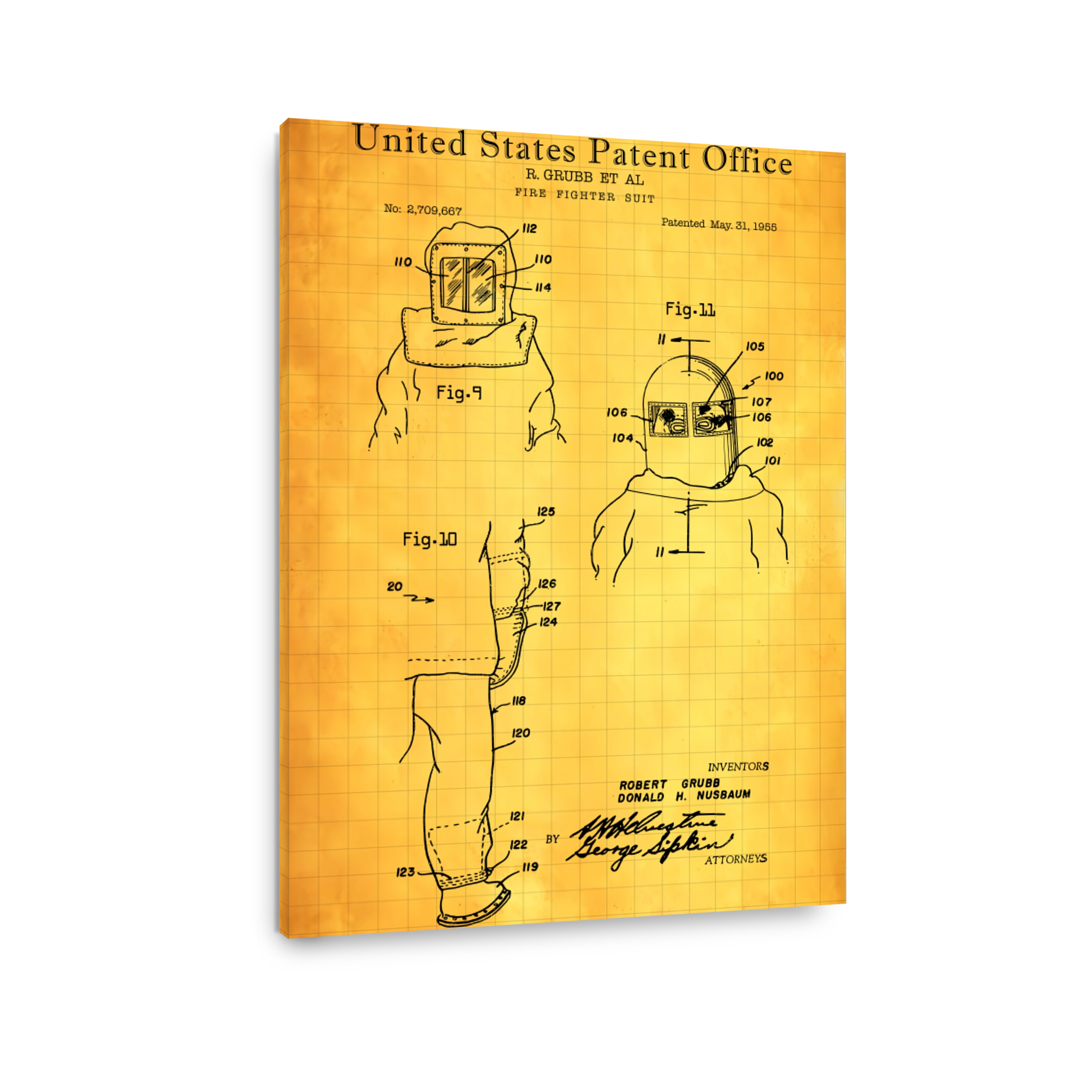 Fire Fighter Suit Patent Blueprint