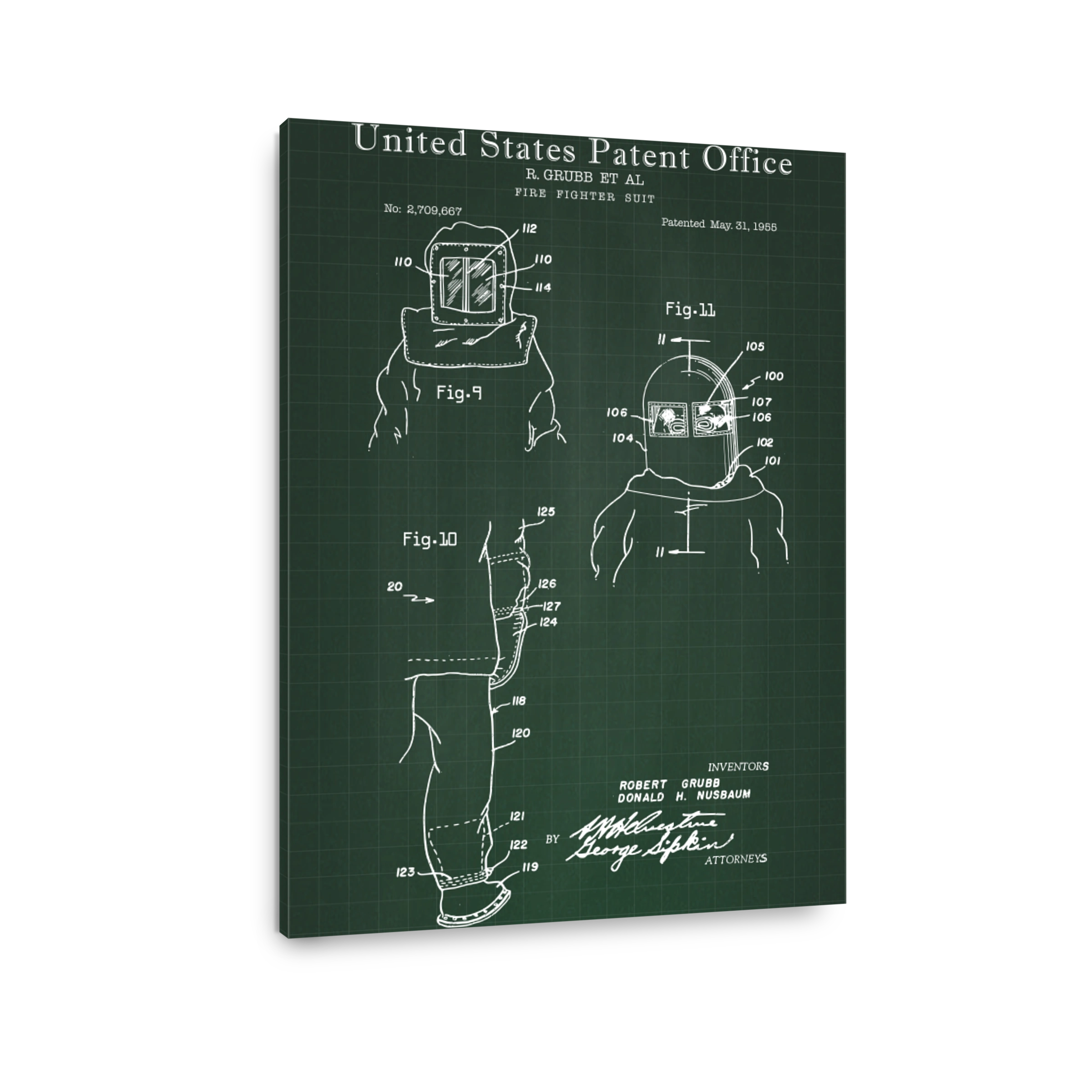 Fire Fighter Suit Patent Blueprint