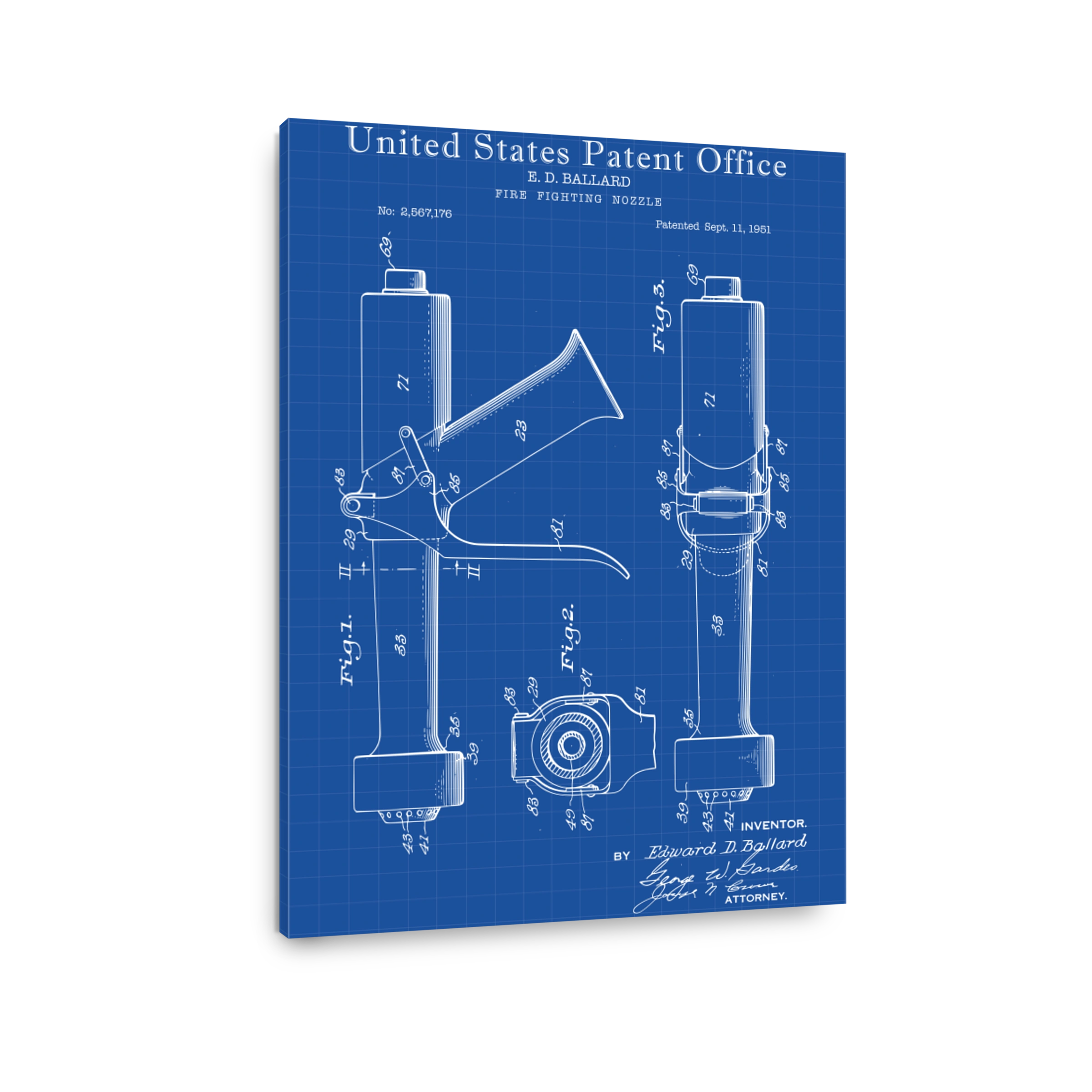 Fire Fighting Nozzle Patent Blueprint