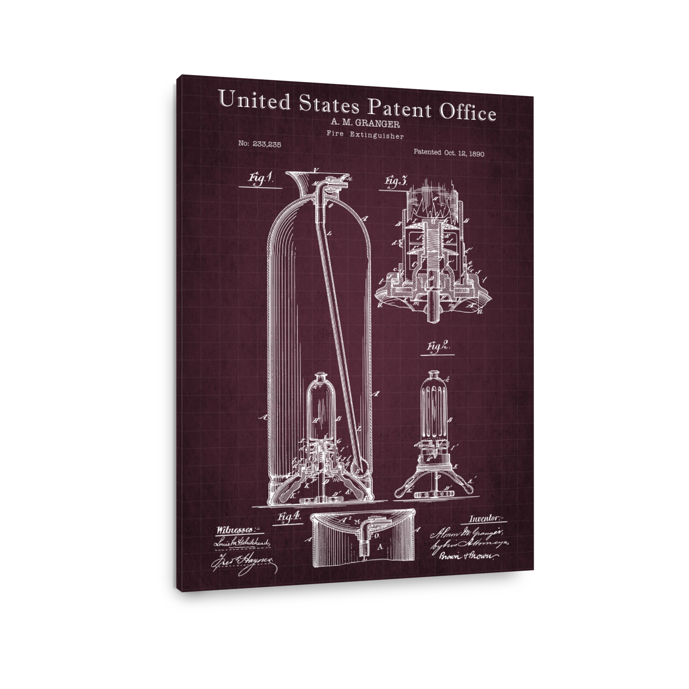Vintage Fire Extinguisher Patent Art