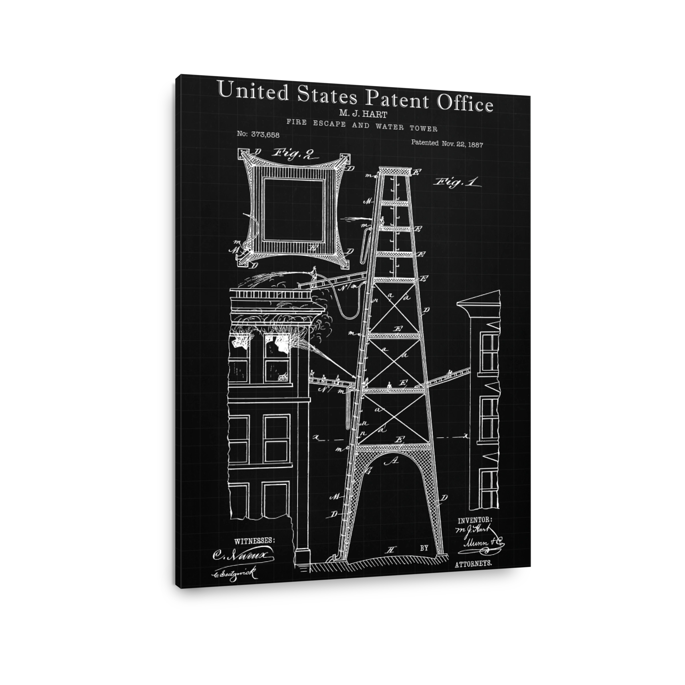Fire Escape and Water Tower Patent