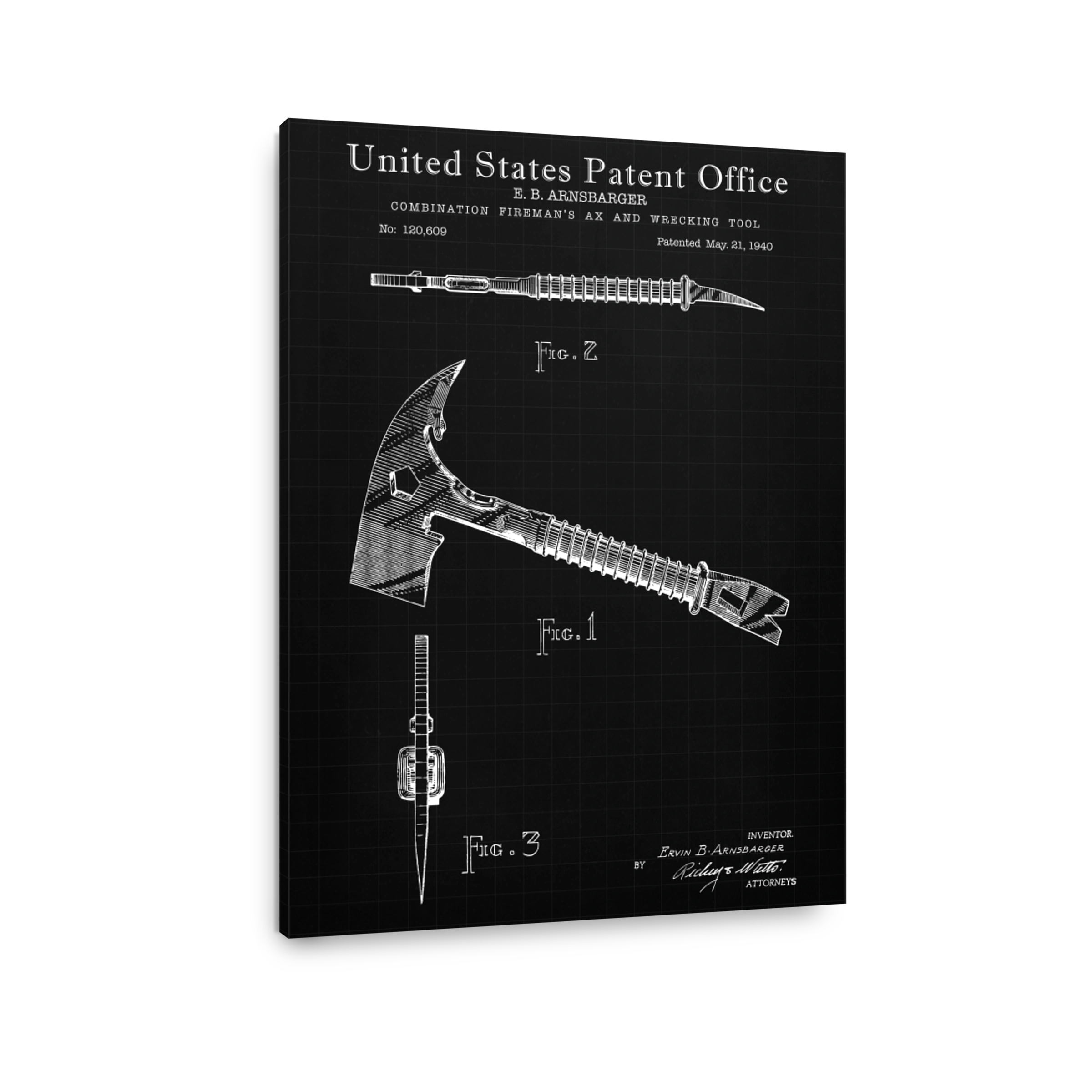Fireman's Ax and Wrecking Tool Patent