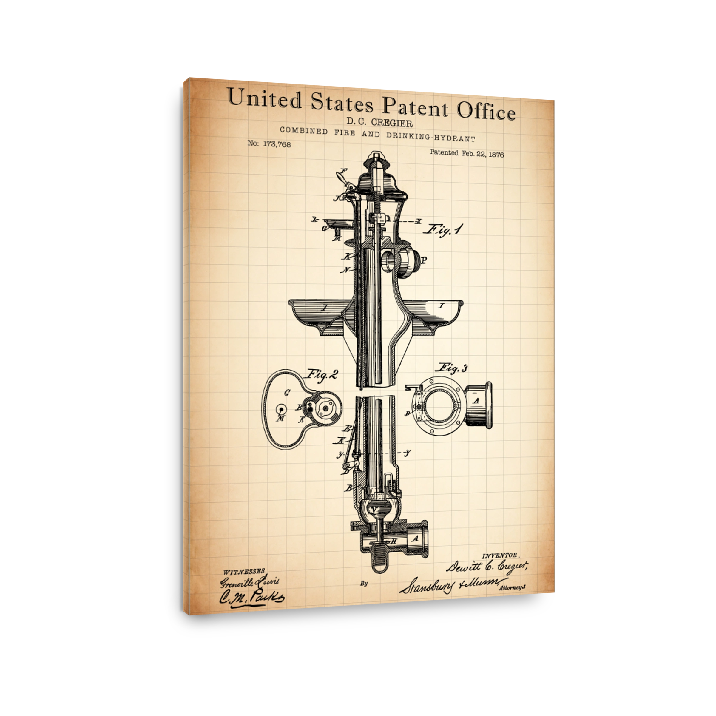 Fire Hydrant Patent Blueprint