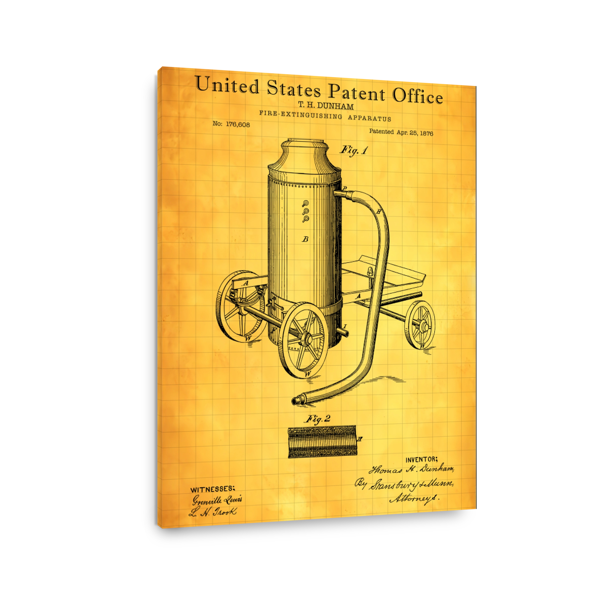 Vintage Fire Extinguisher Patent Art