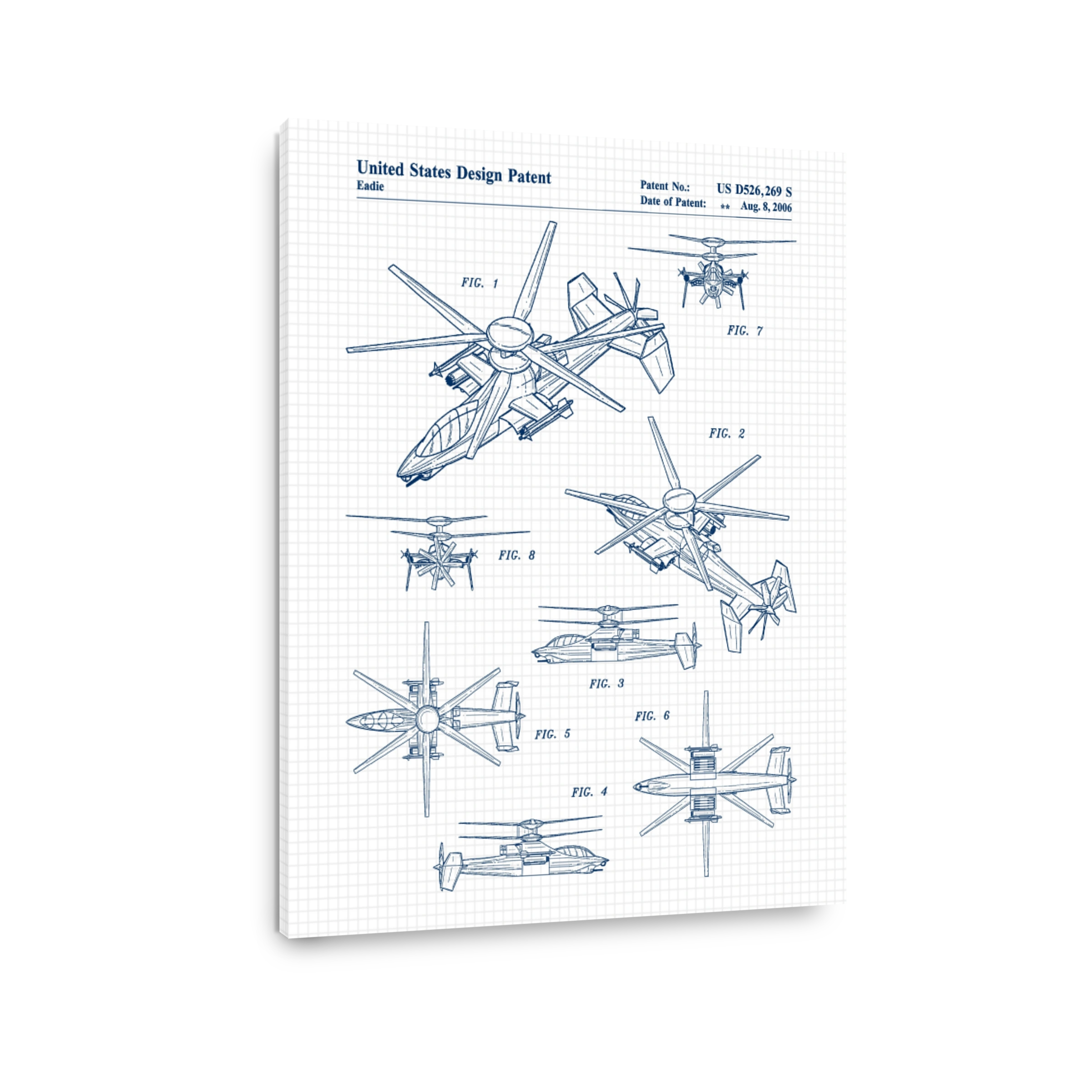 Helicopter Design Patent Drawings