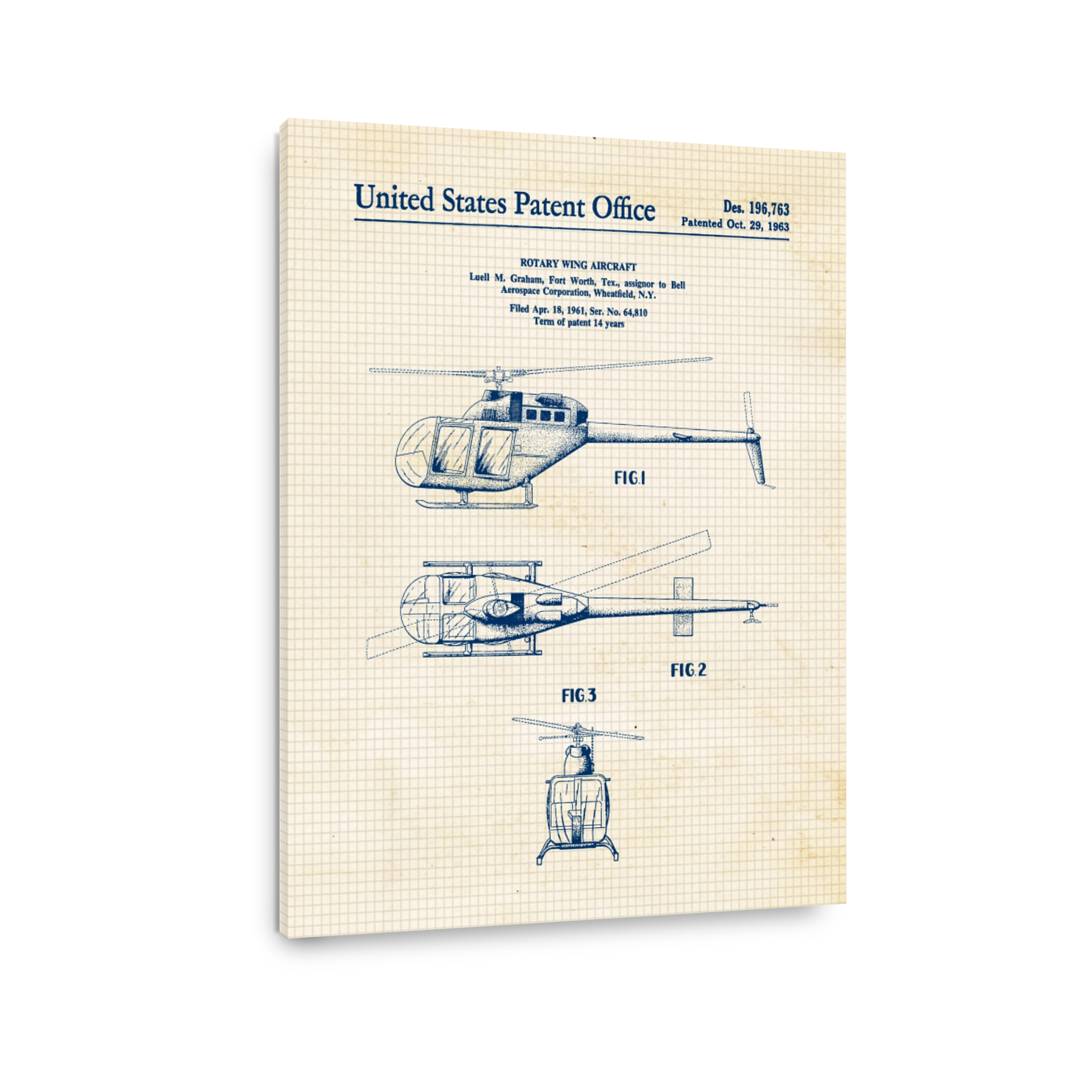 Rotary Wing Aircraft Patent Blueprint