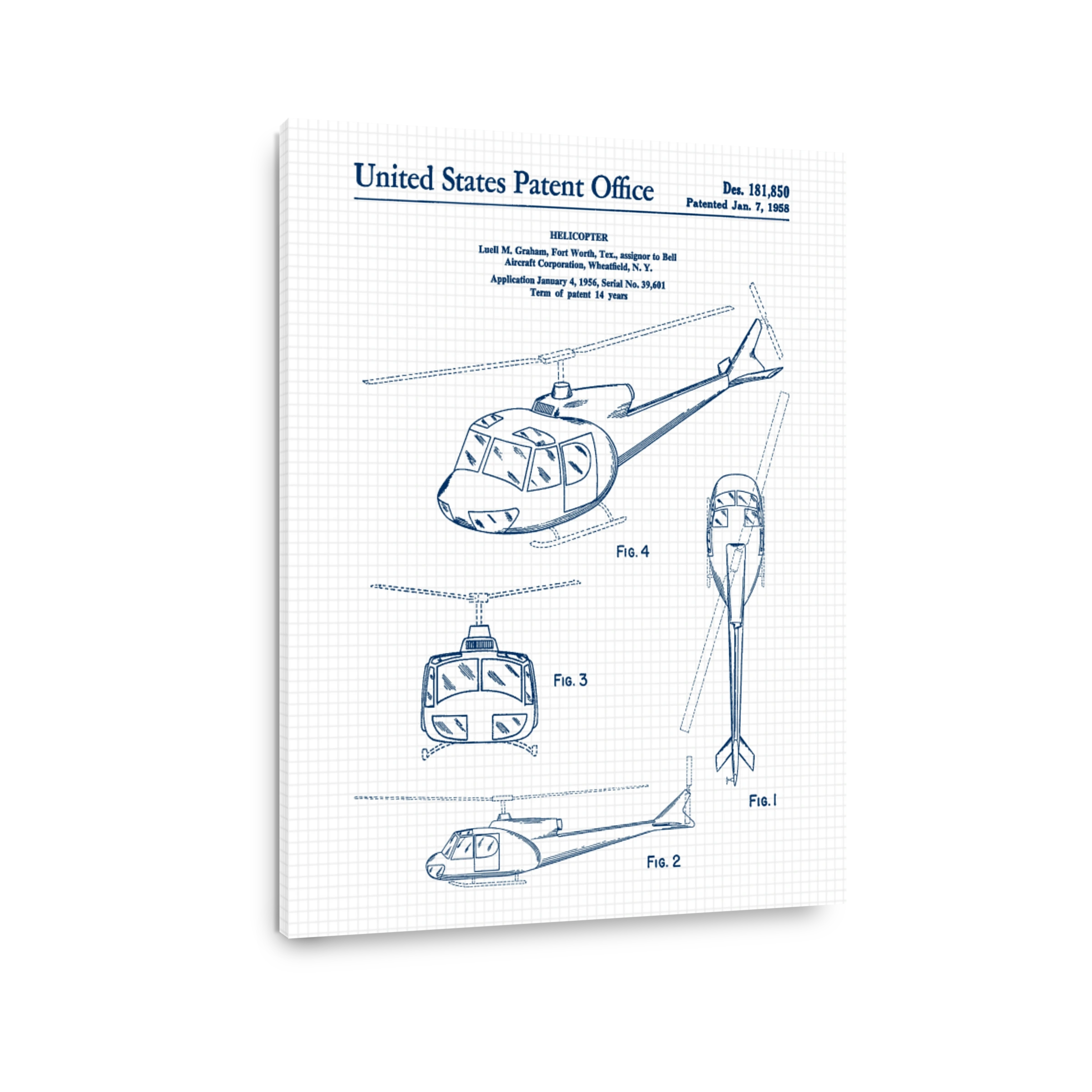 Helicopter Patent Drawing