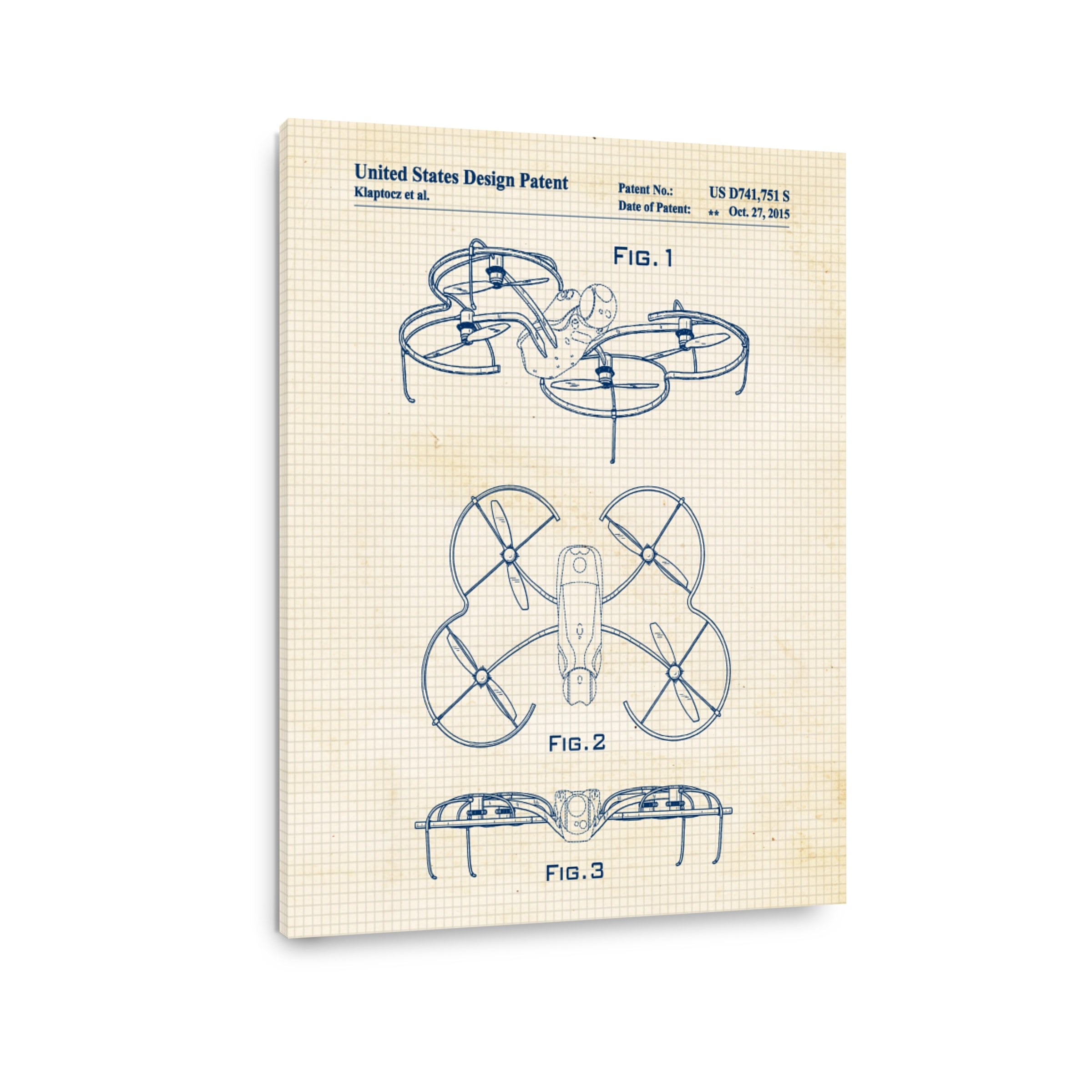 Drone Patent Blueprint Art