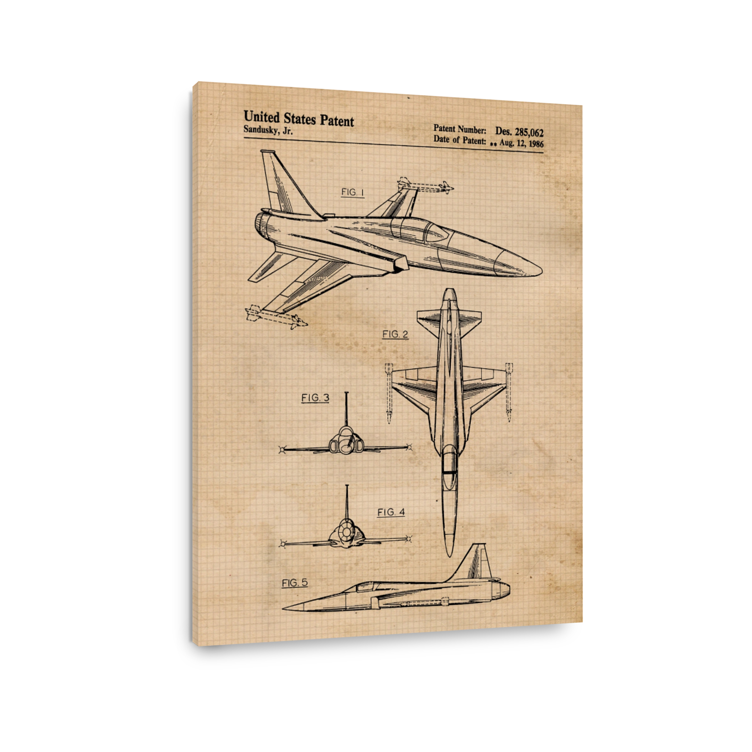 United States Patent Fighter Jet Blueprint