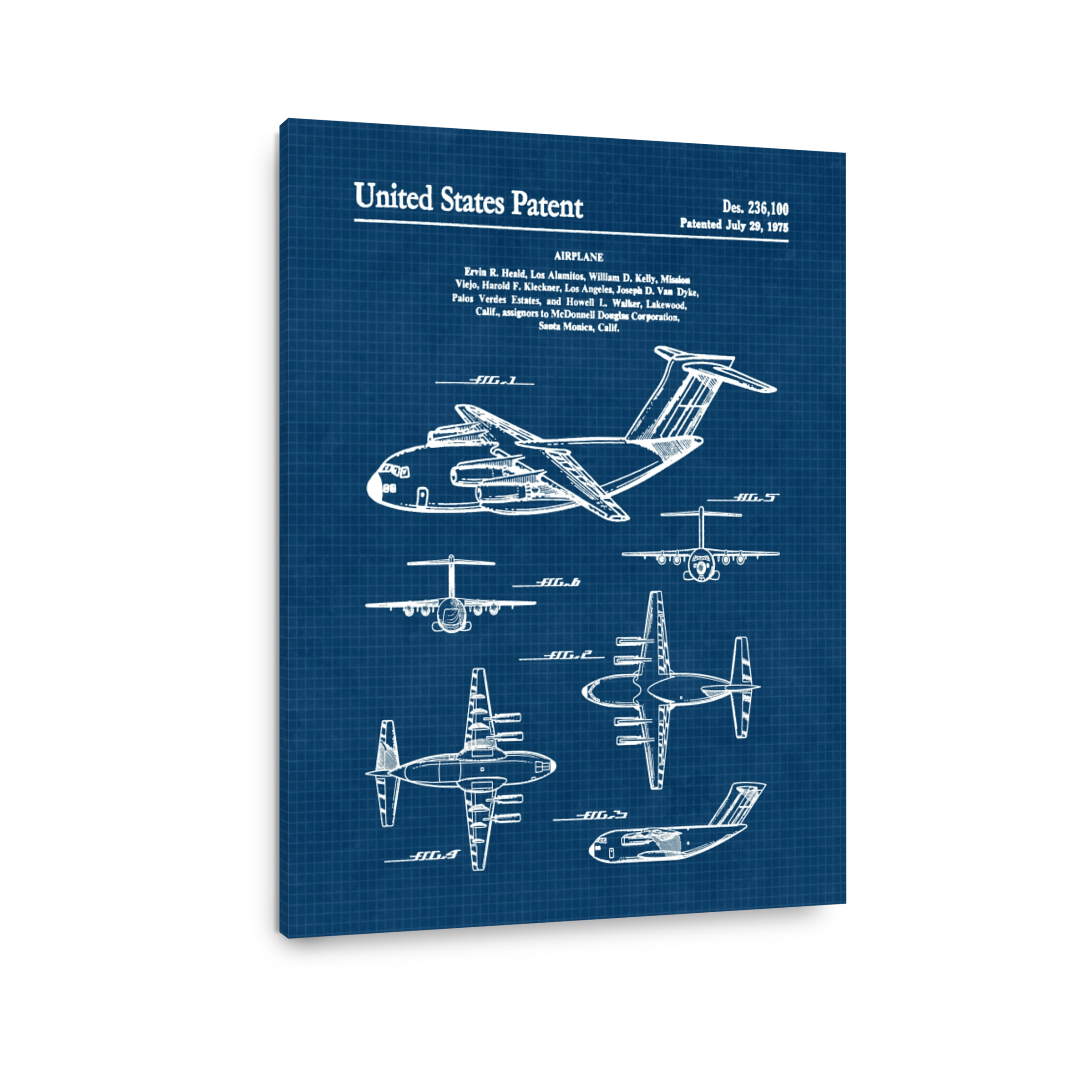 United States Patent Airplane Blueprint