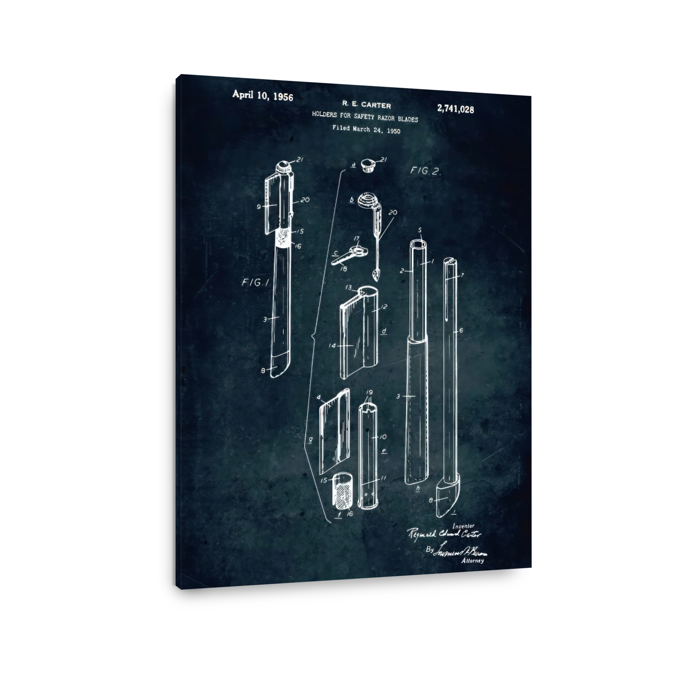 Vintage Safety Razor Holder Blueprint
