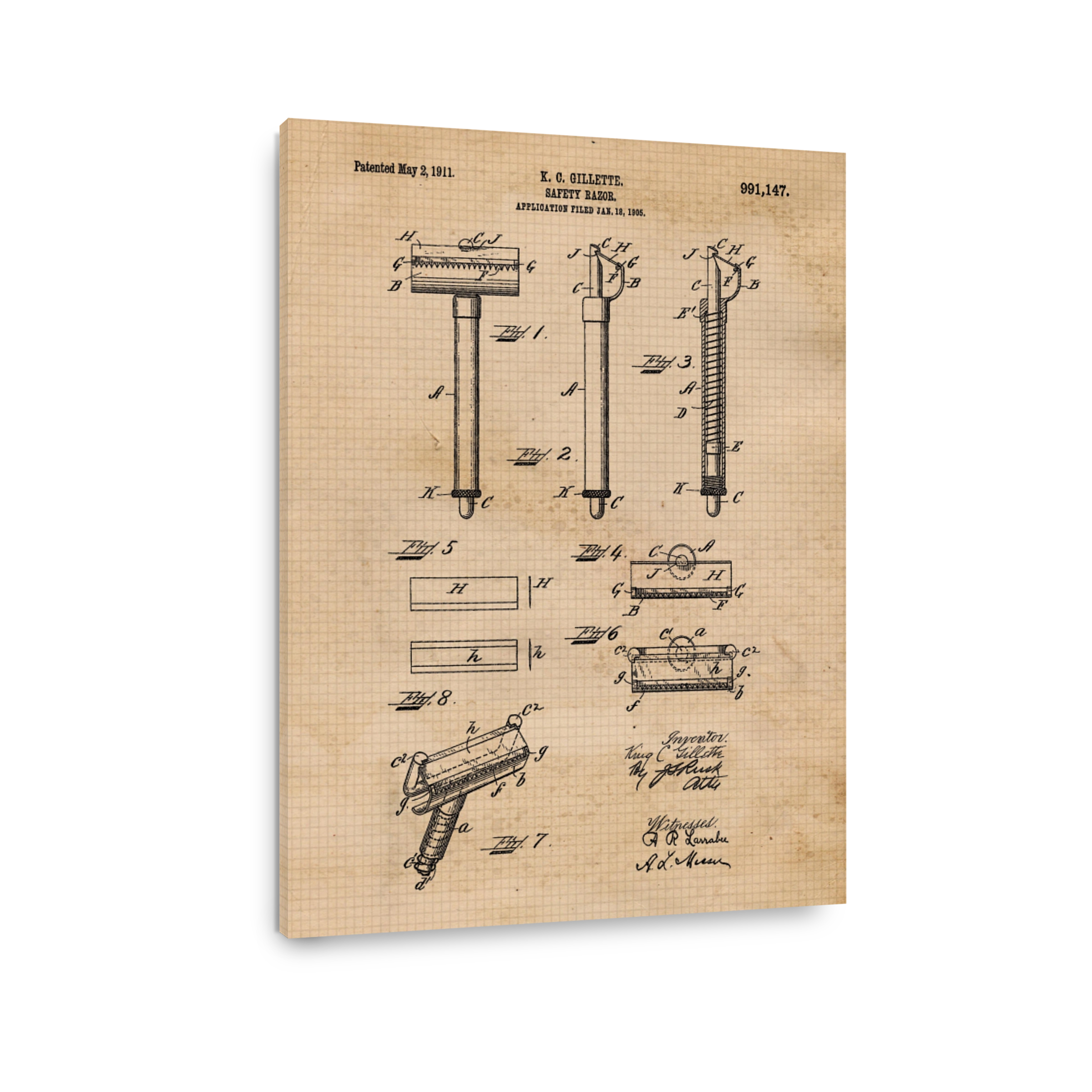 Gillette Safety Razor Blueprint
