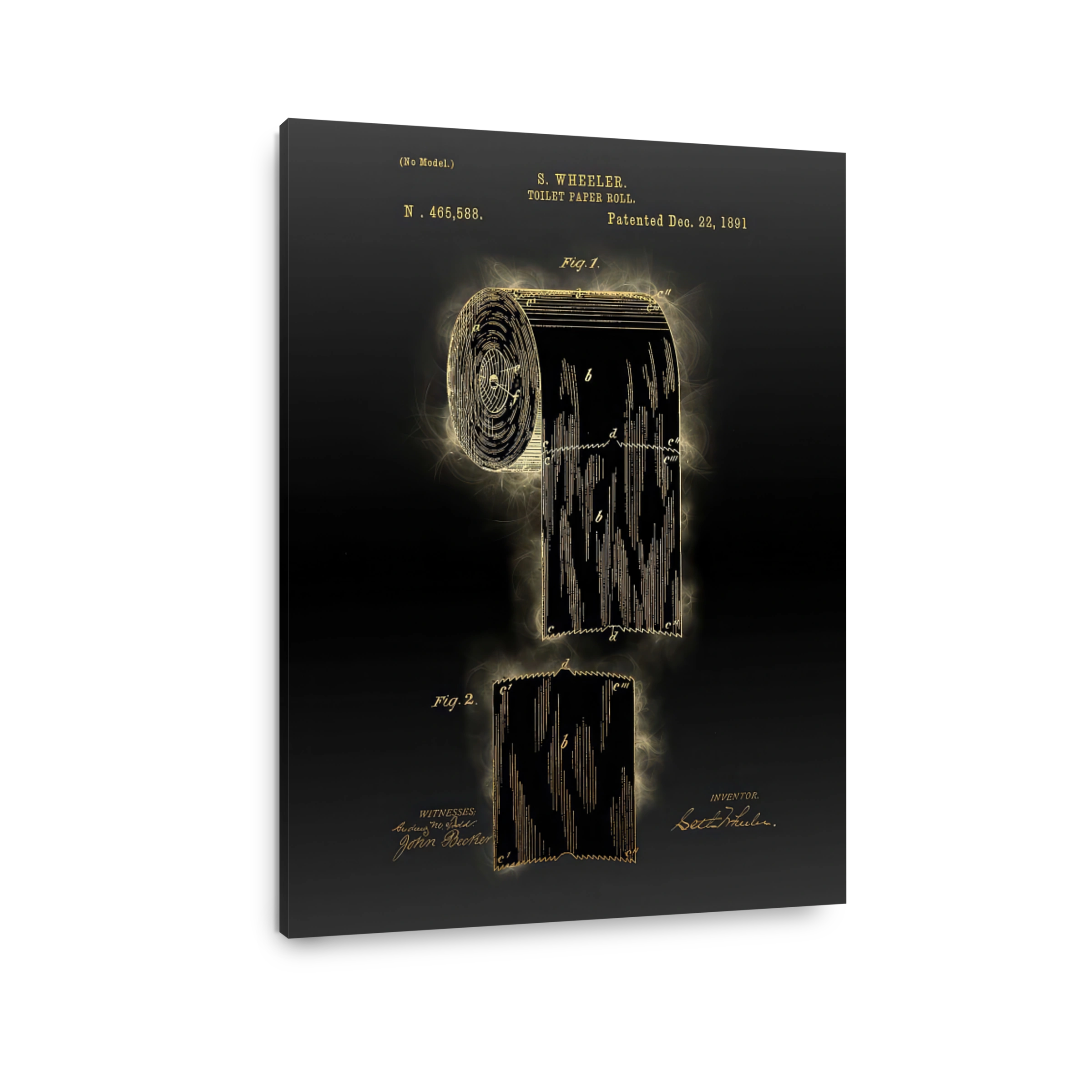 Vintage Toilet Paper Roll Patent Art