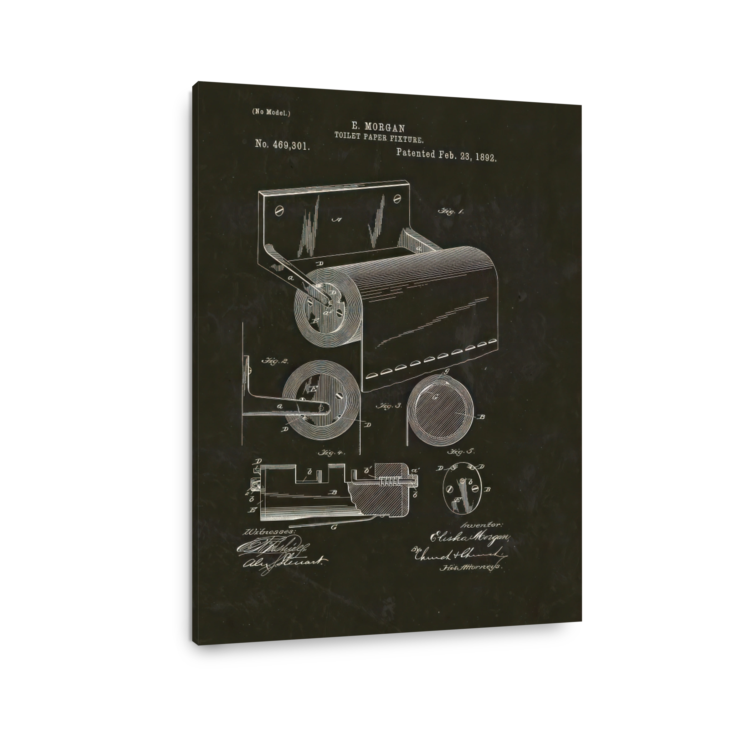 Vintage Toilet Paper Fixture Patent