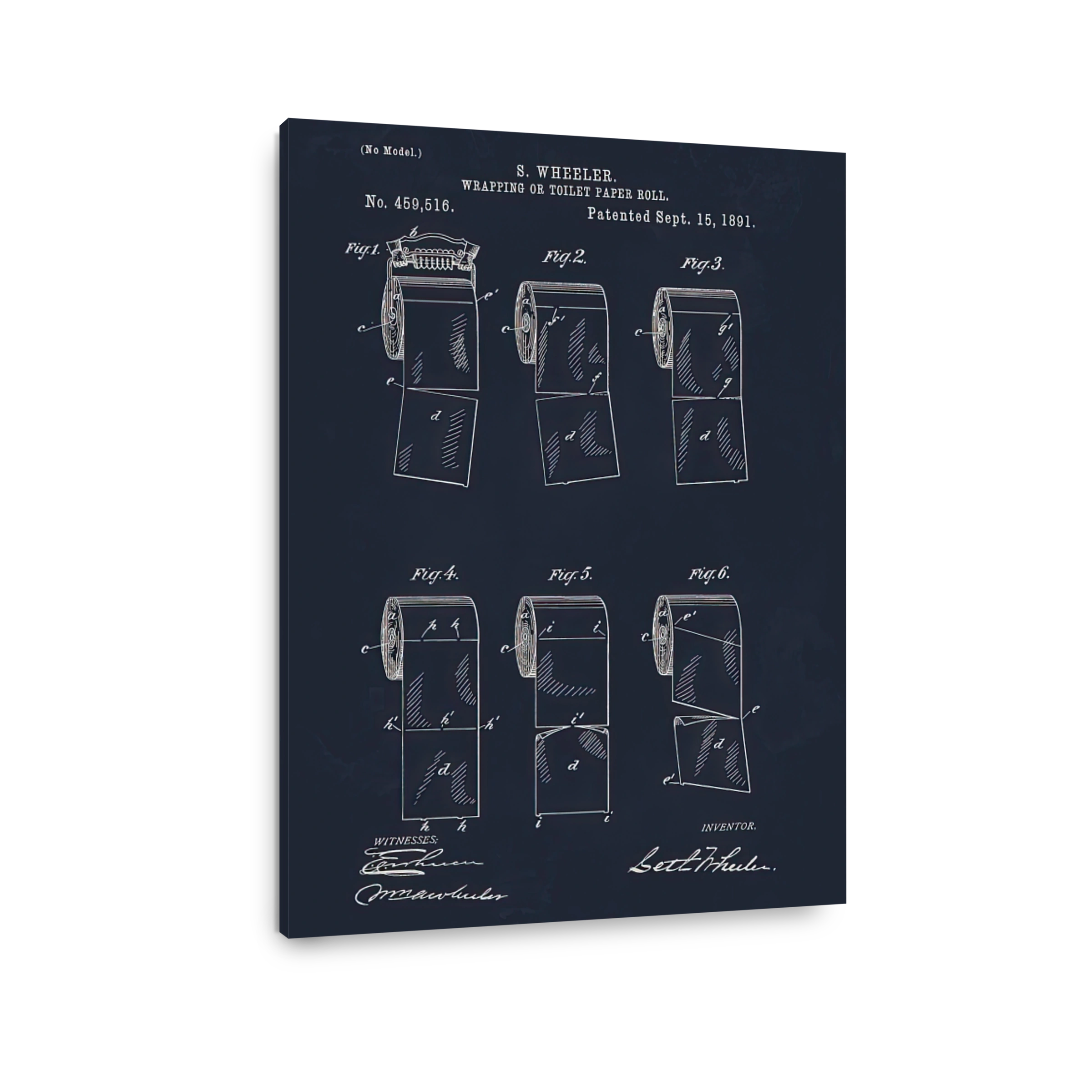 Vintage Toilet Paper Roll Patent Art