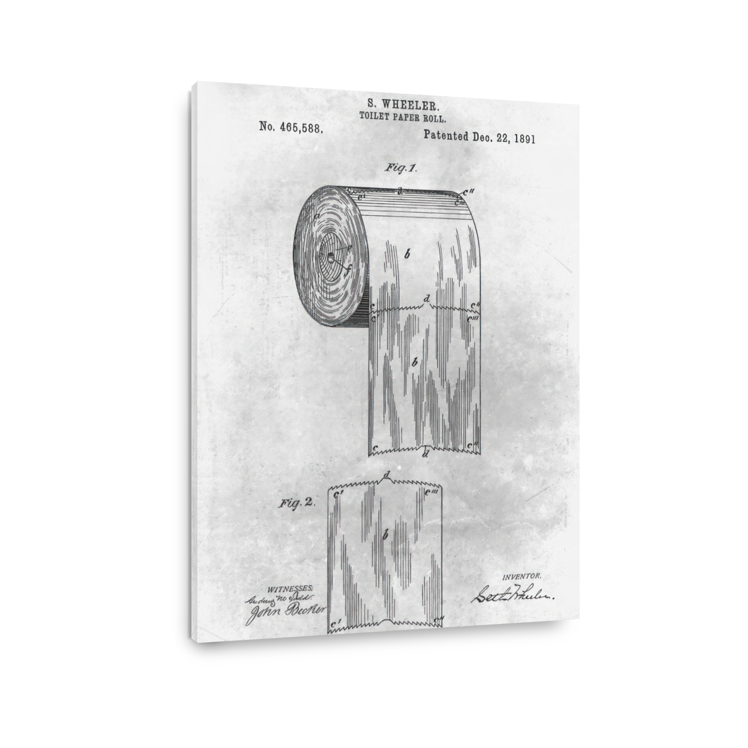 Vintage Toilet Paper Roll Patent Art
