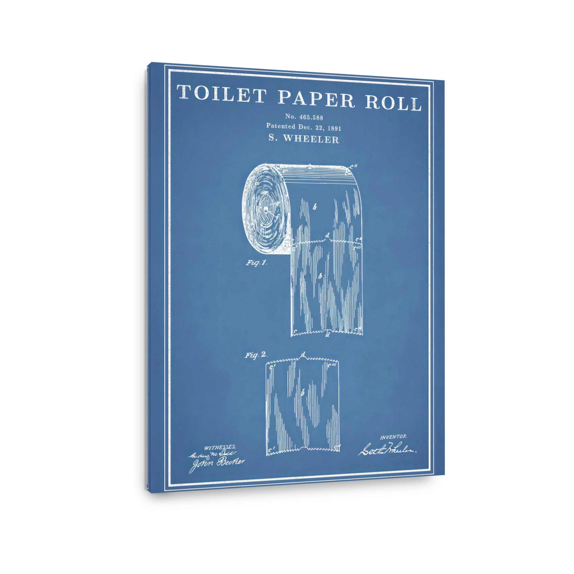 Vintage Toilet Paper Roll Patent Art