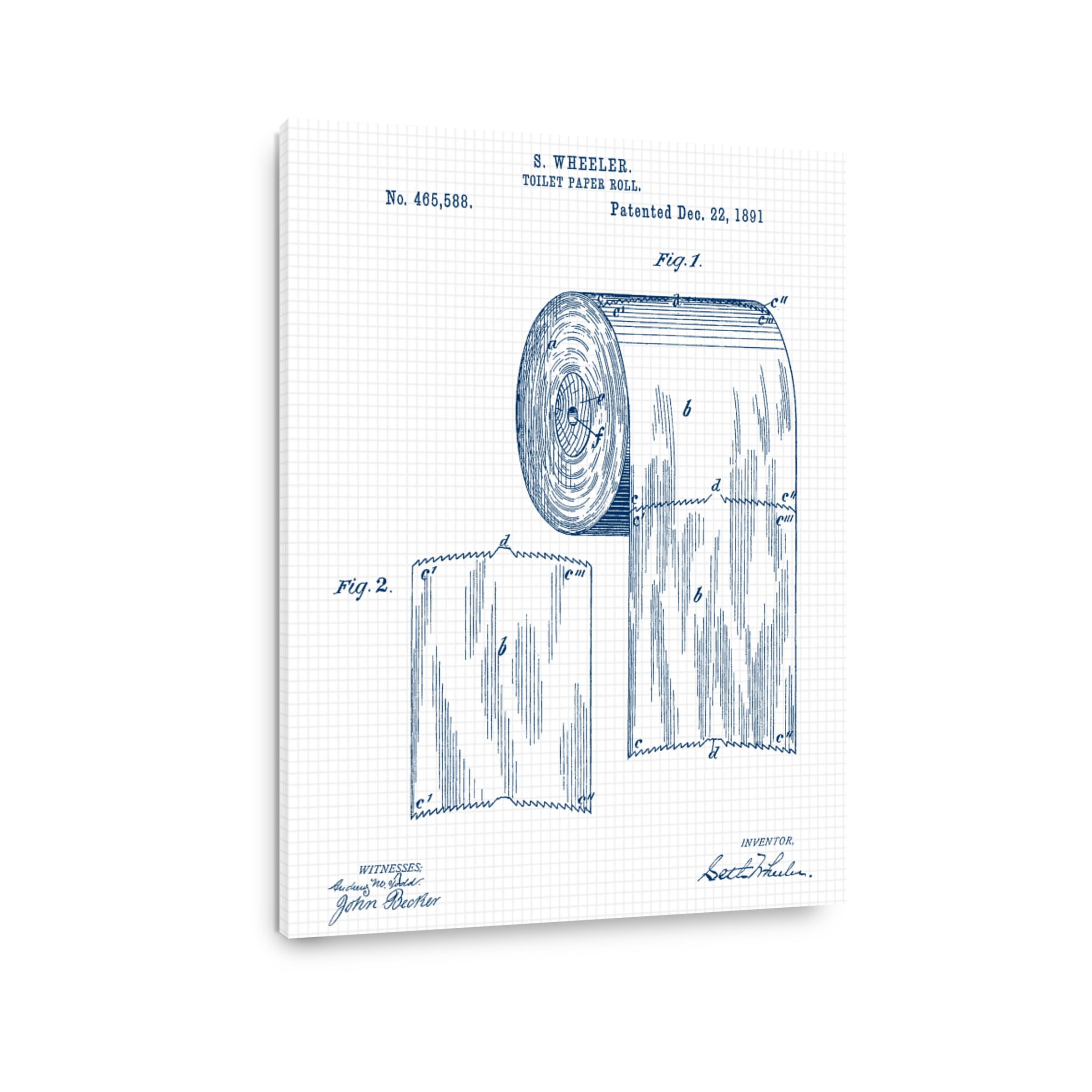 Vintage Toilet Paper Roll Patent Art