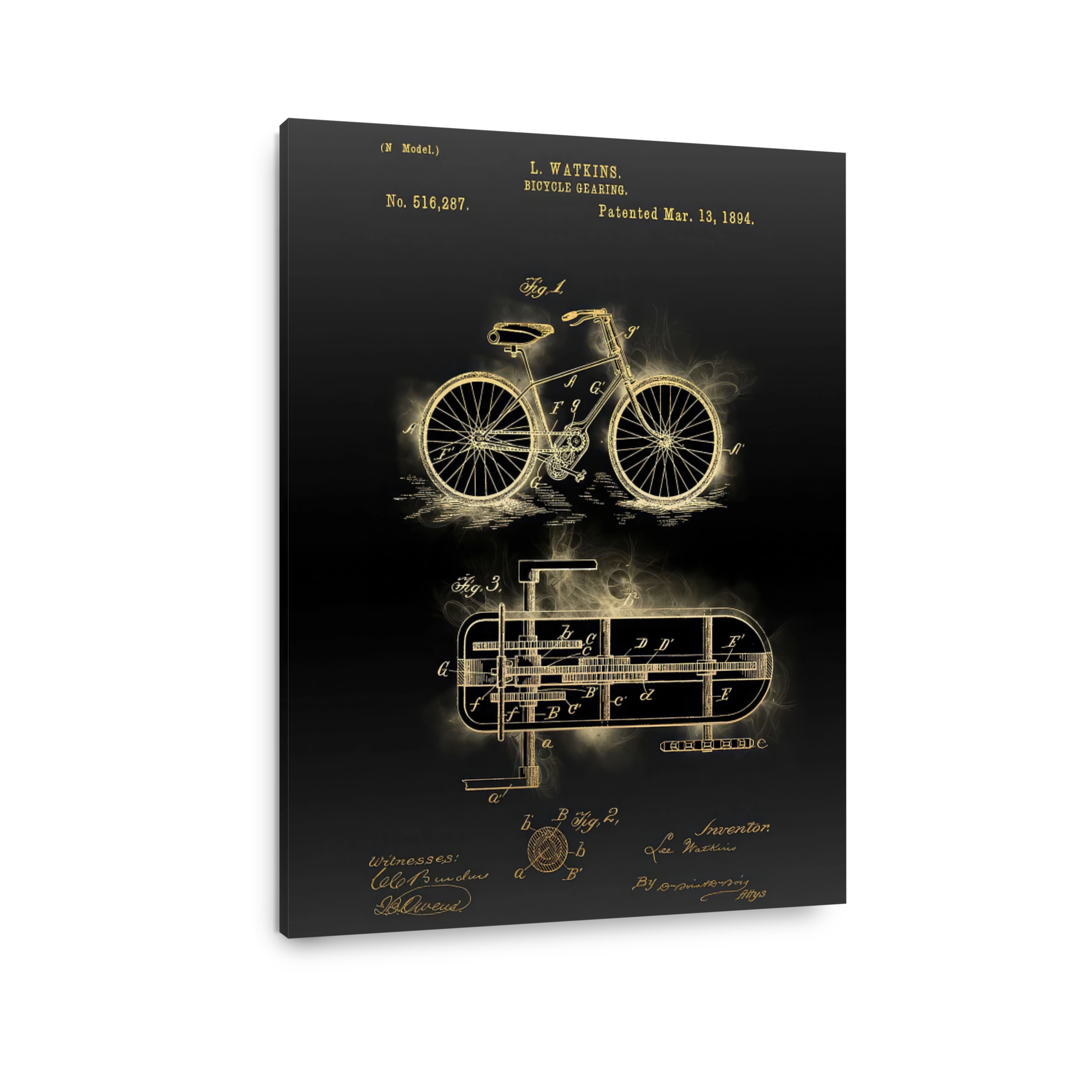 Vintage Bicycle Gearing Patent Art