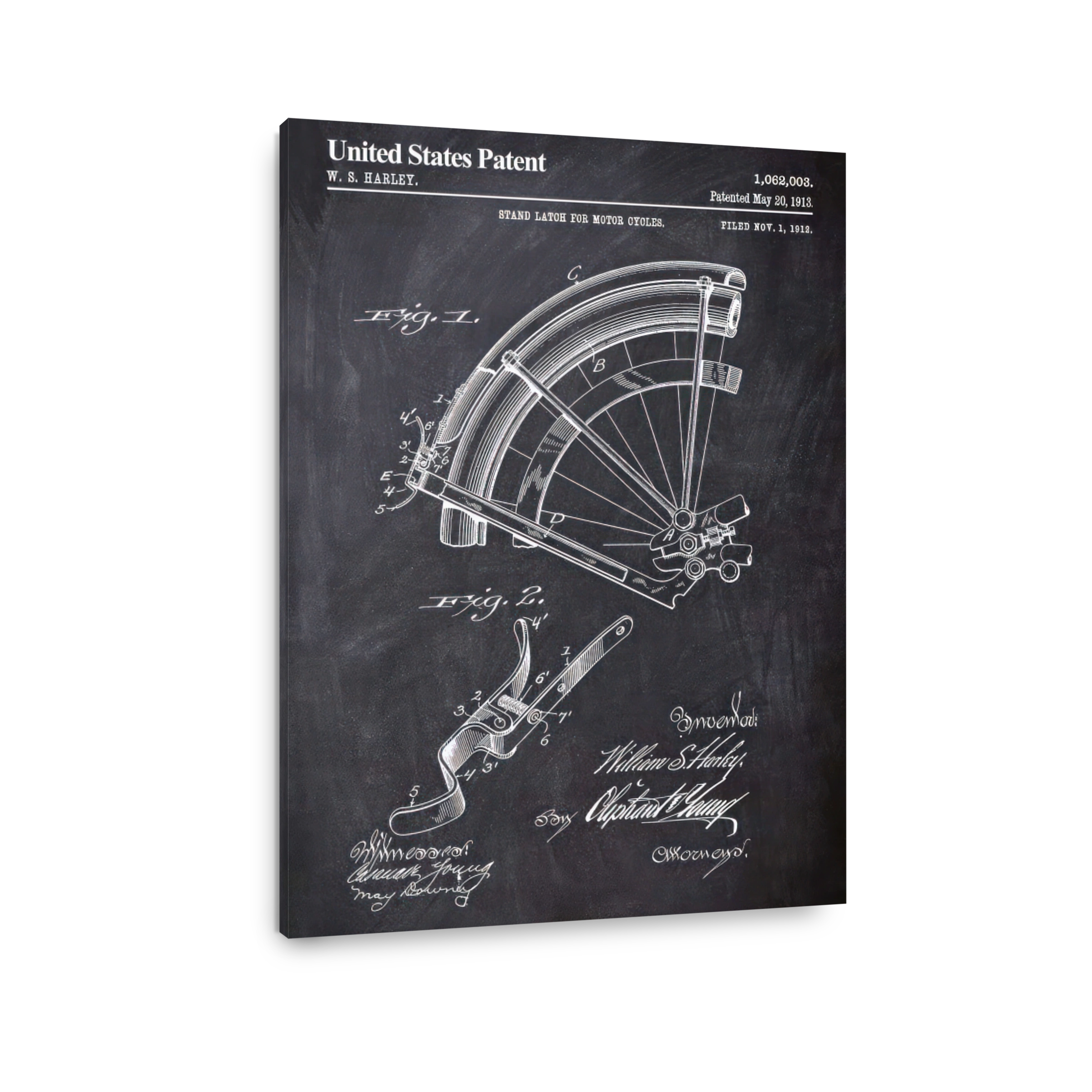 Harley Davidson Motorcycle Stand Latch Blueprint