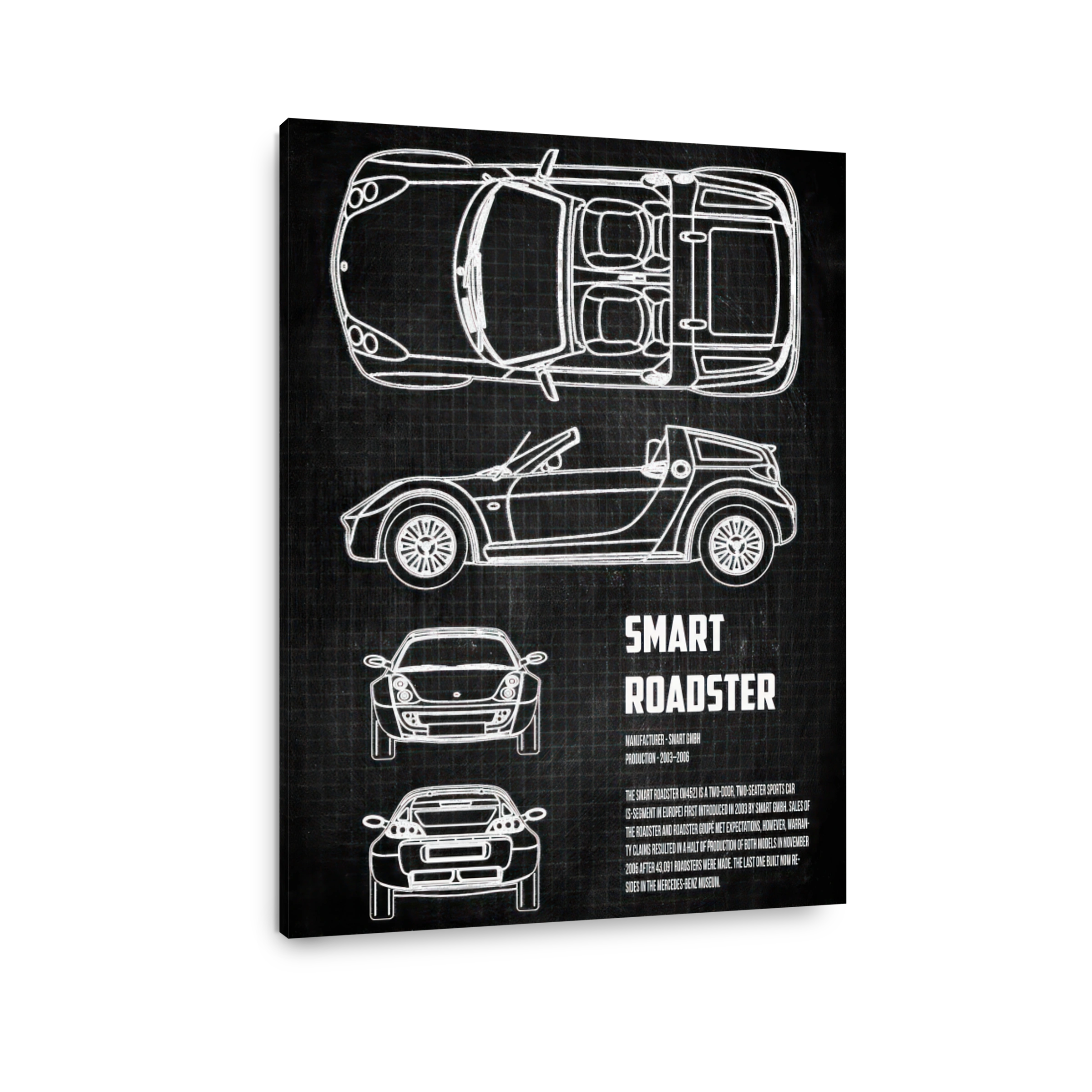Smart Roadster Car Blueprint