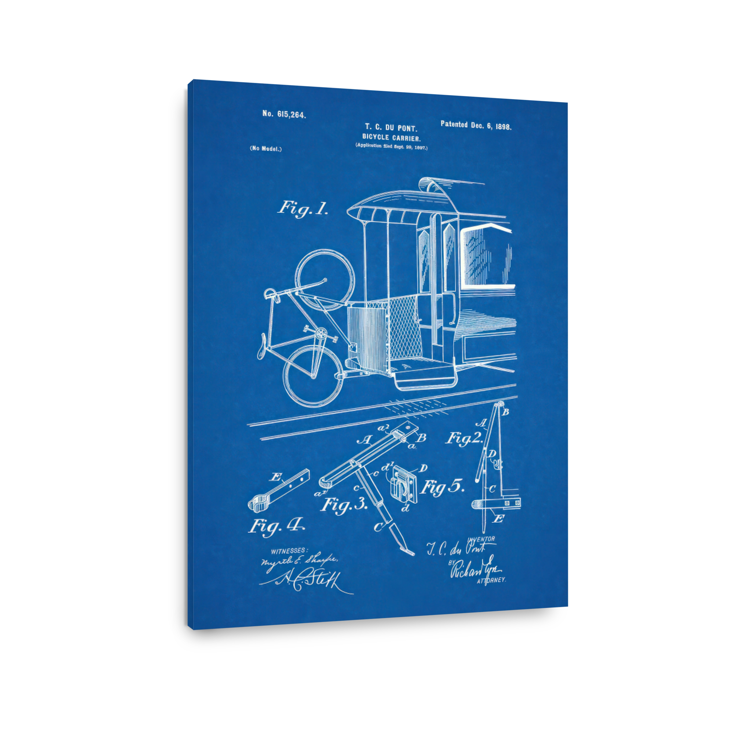 T. C. du Pont Bicycle Carrier Patent