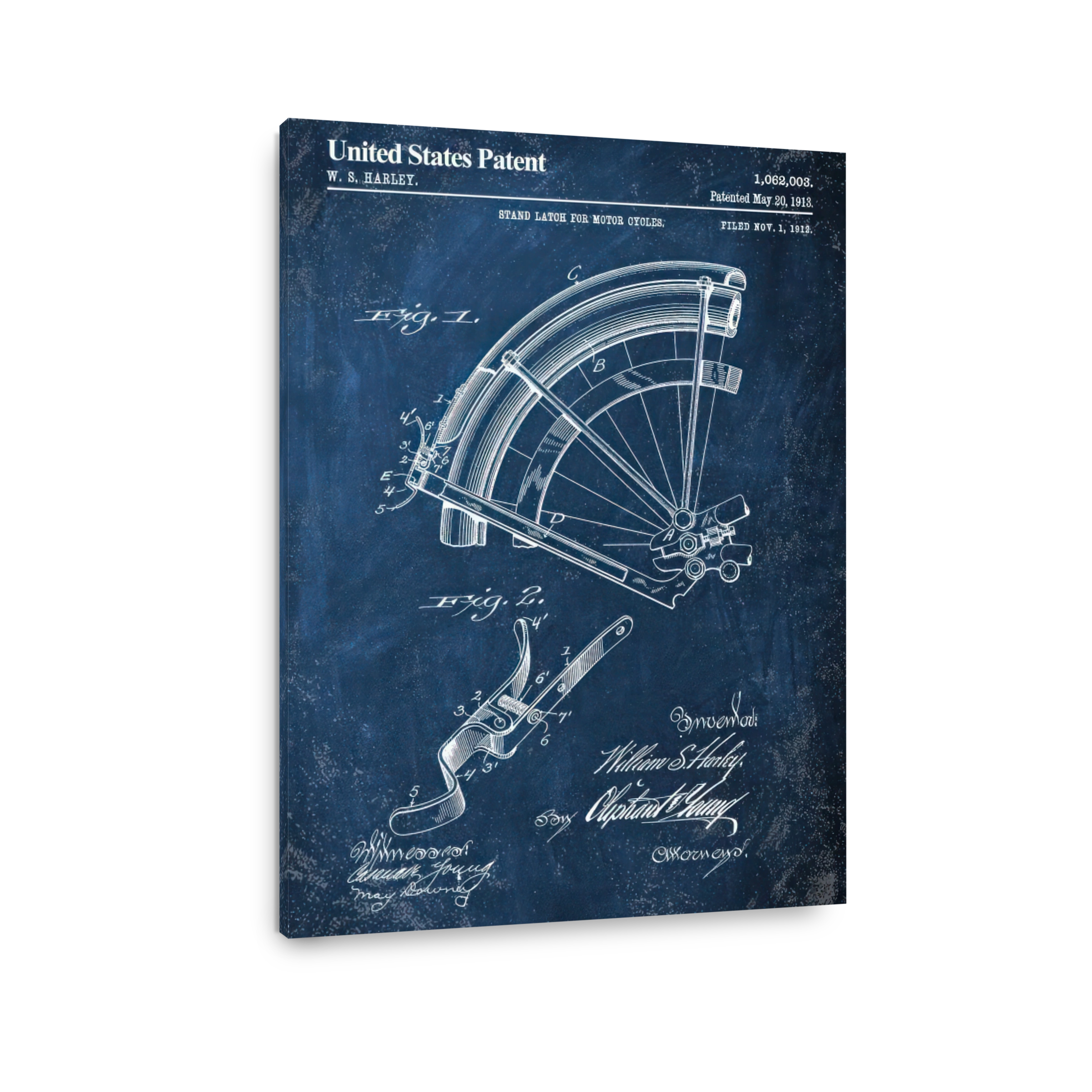 Harley Motorcycle Stand Latch Patent