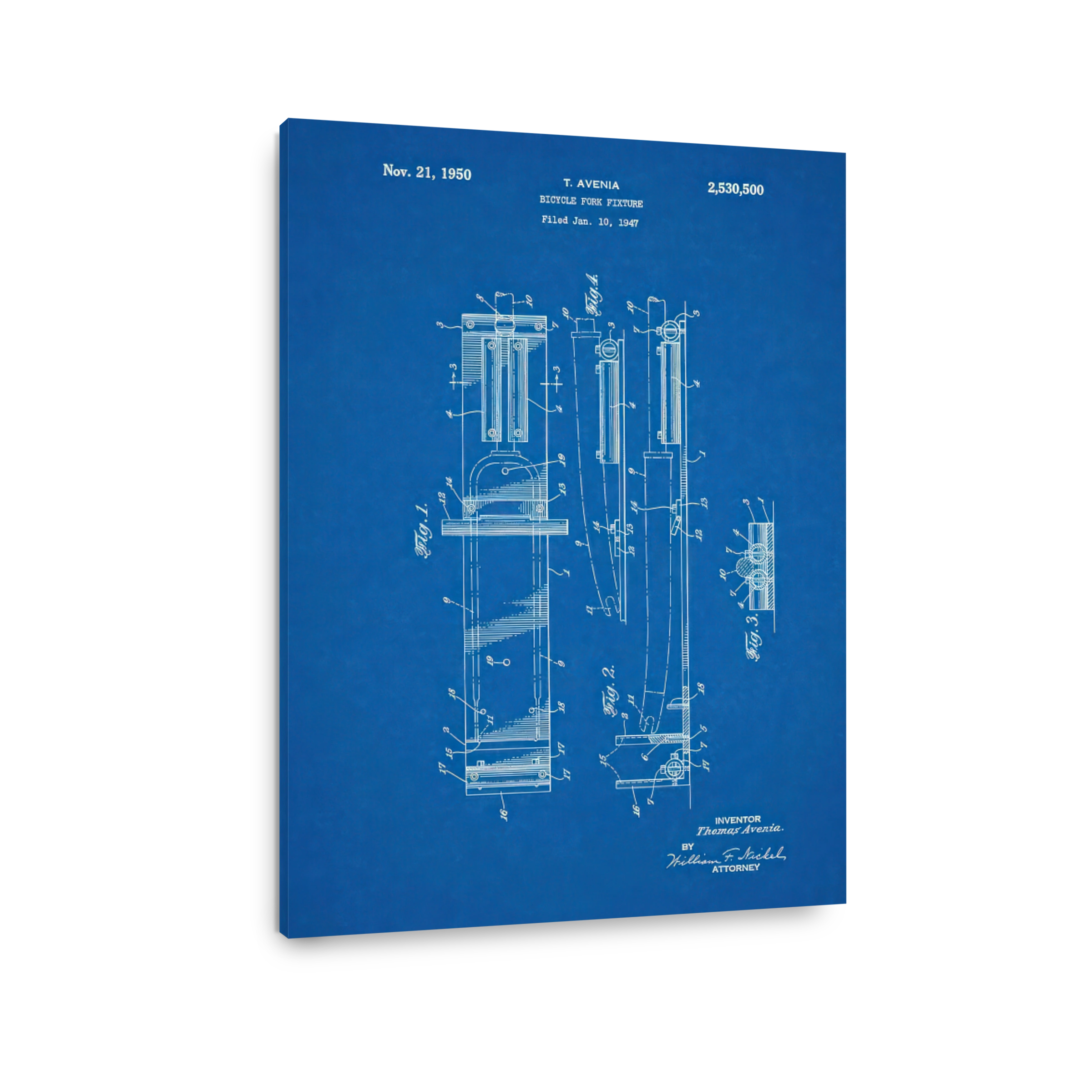 Vintage Bicycle Fork Fixture Blueprint
