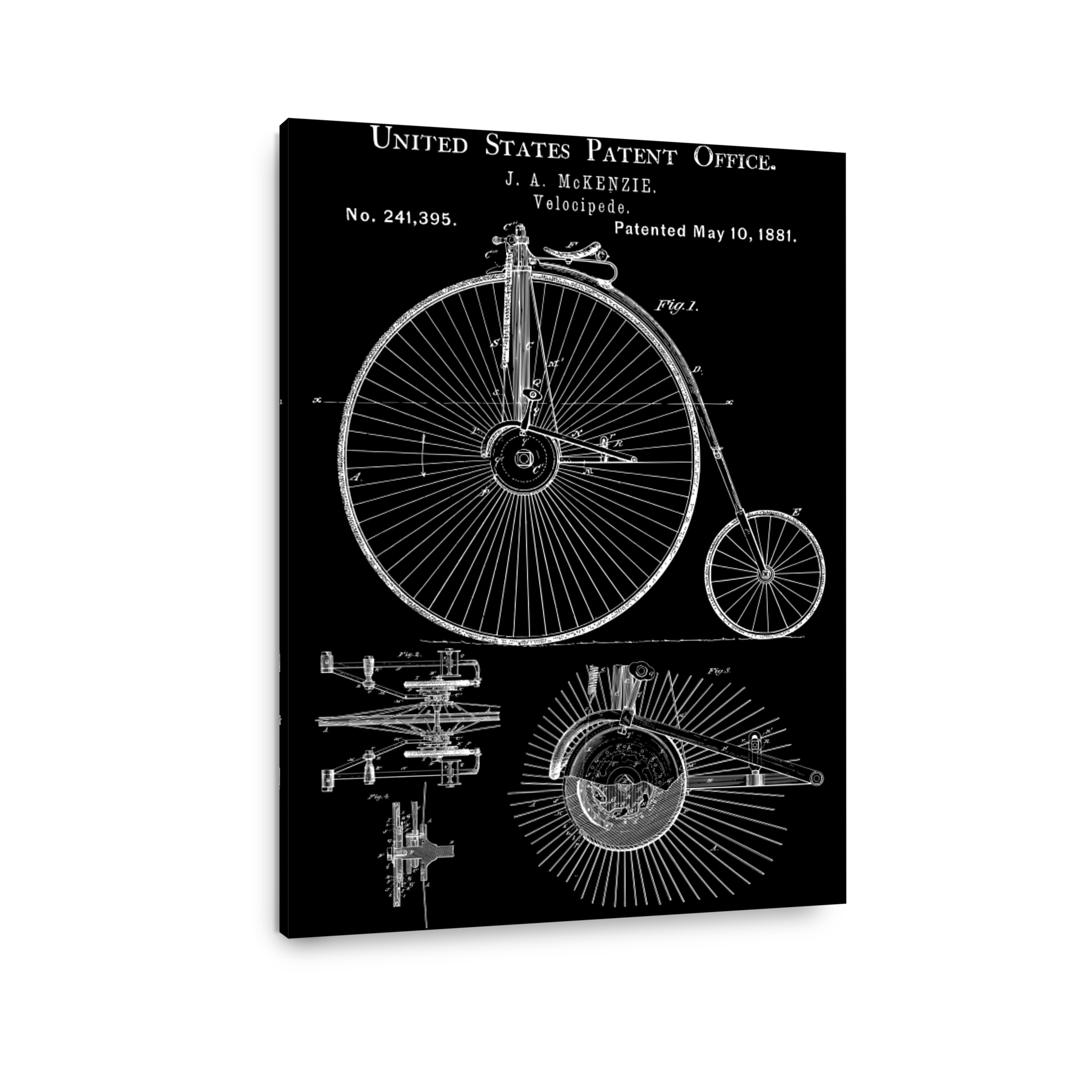 Vintage Velocipede Patent Art