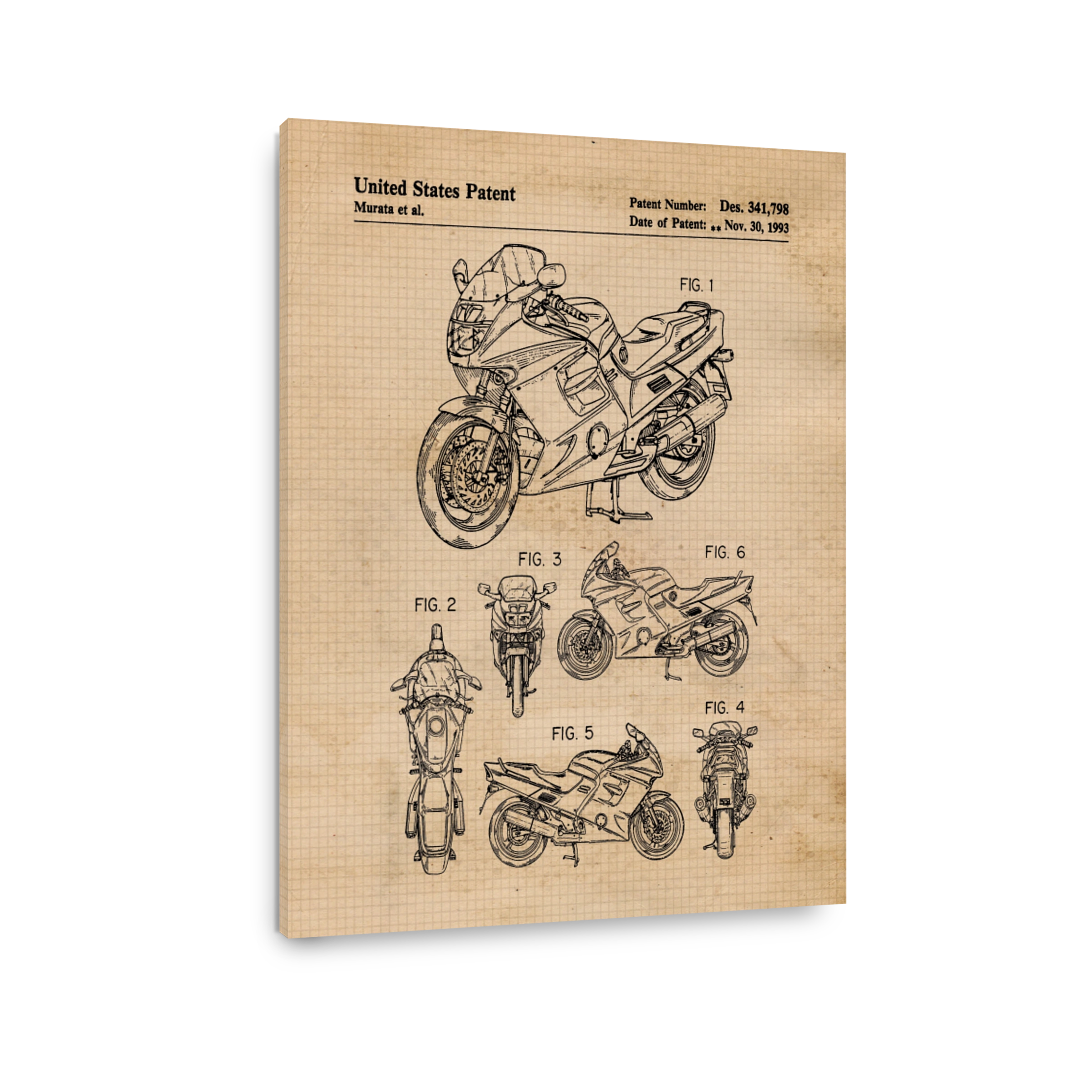 Motorcycle Patent Drawing