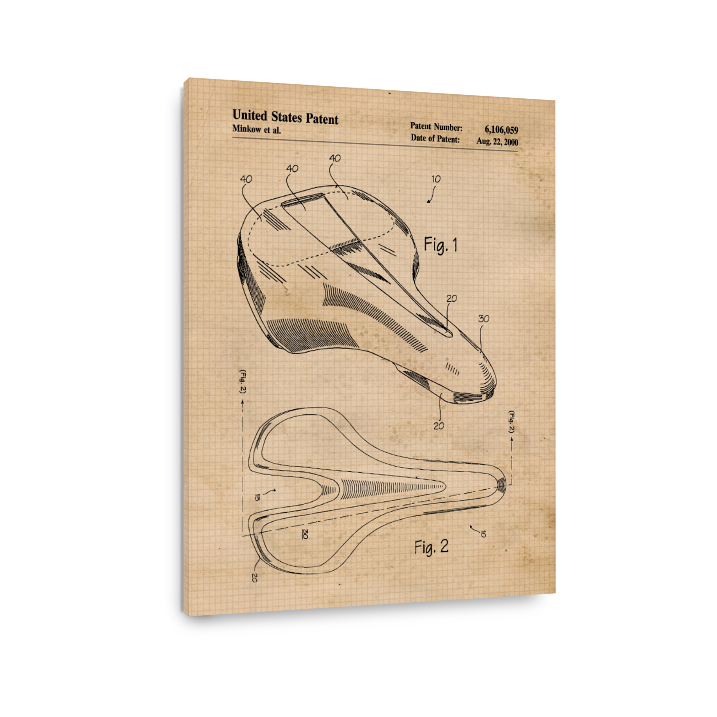 Vintage Bicycle Seat Patent Art