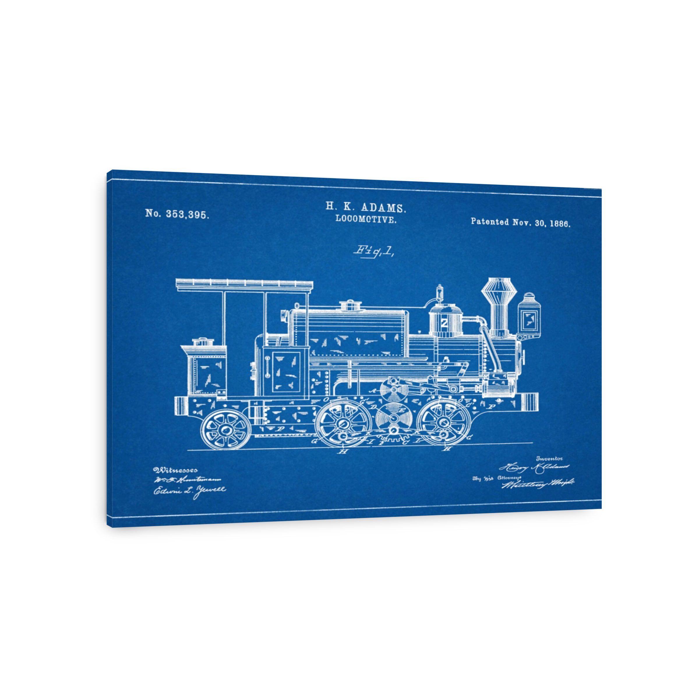 H. K. Adams Locomotive Blueprint