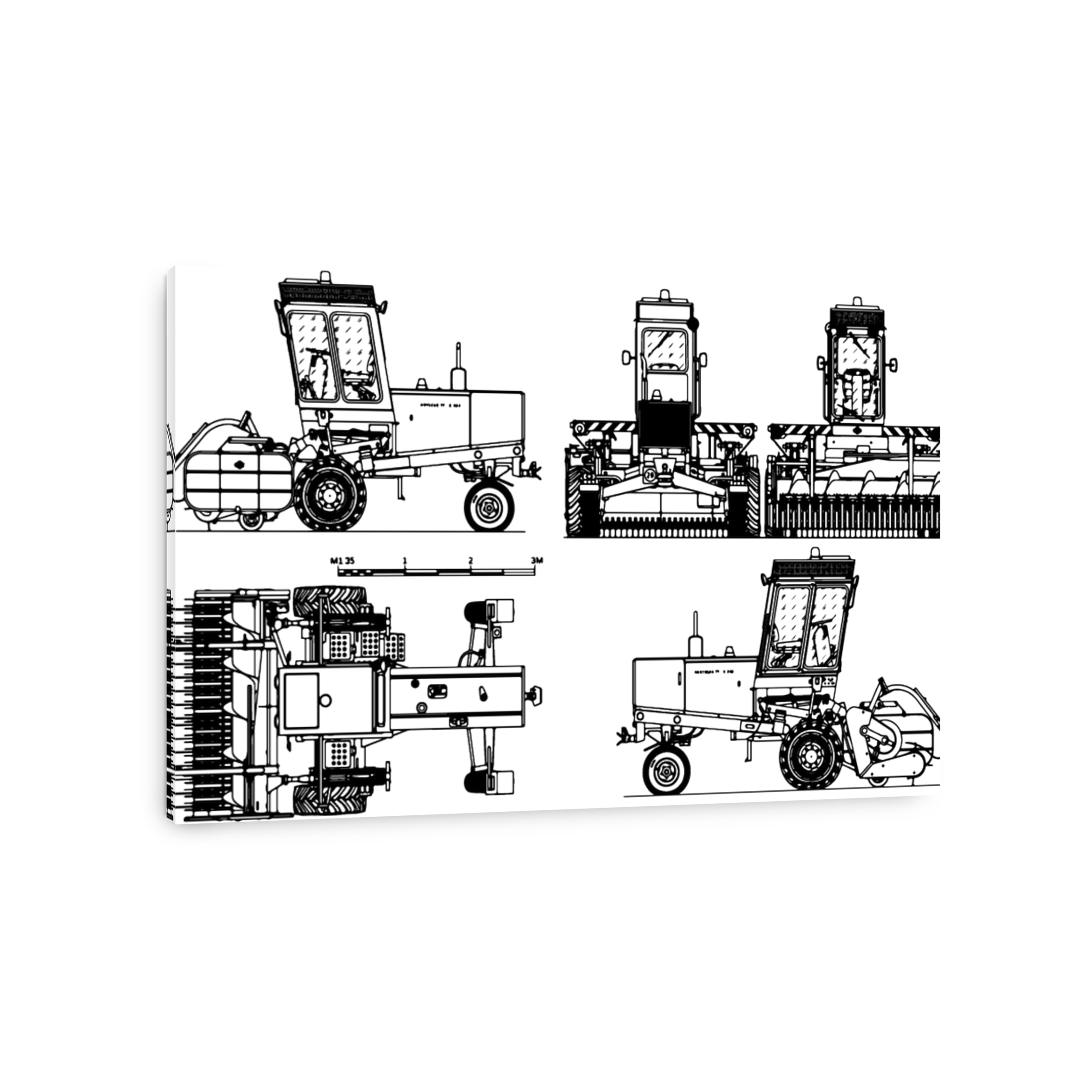 Technical Blueprint of Agricultural Machinery