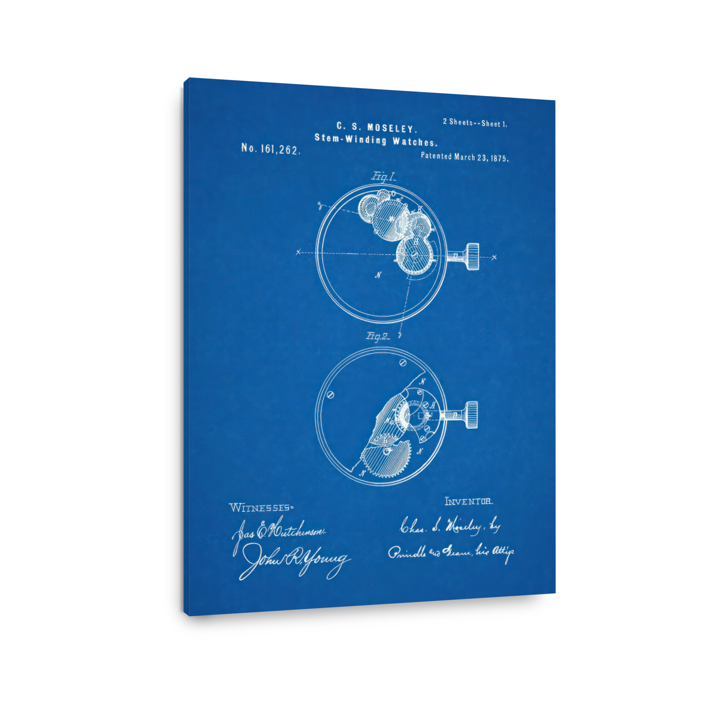 Vintage Stem-Winding Watch Blueprint