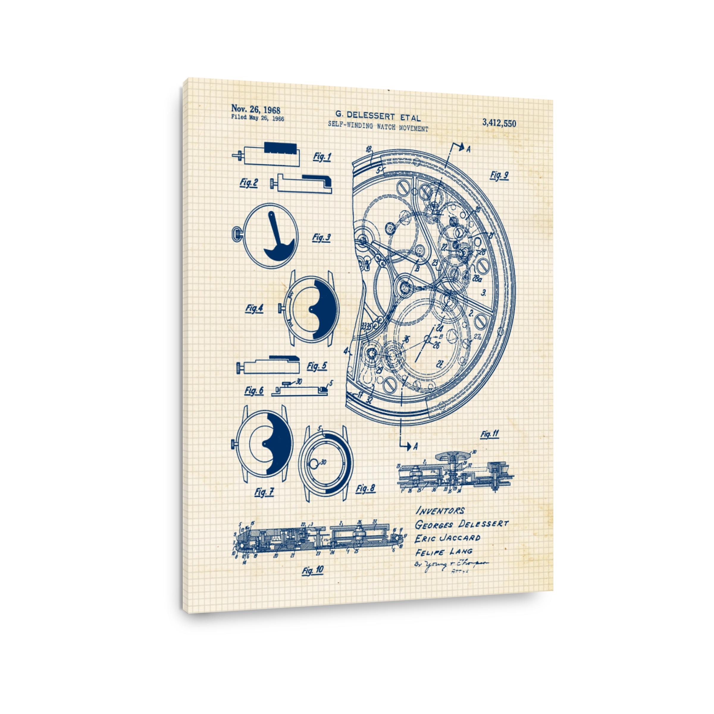 Self-Winding Watch Movement Blueprint
