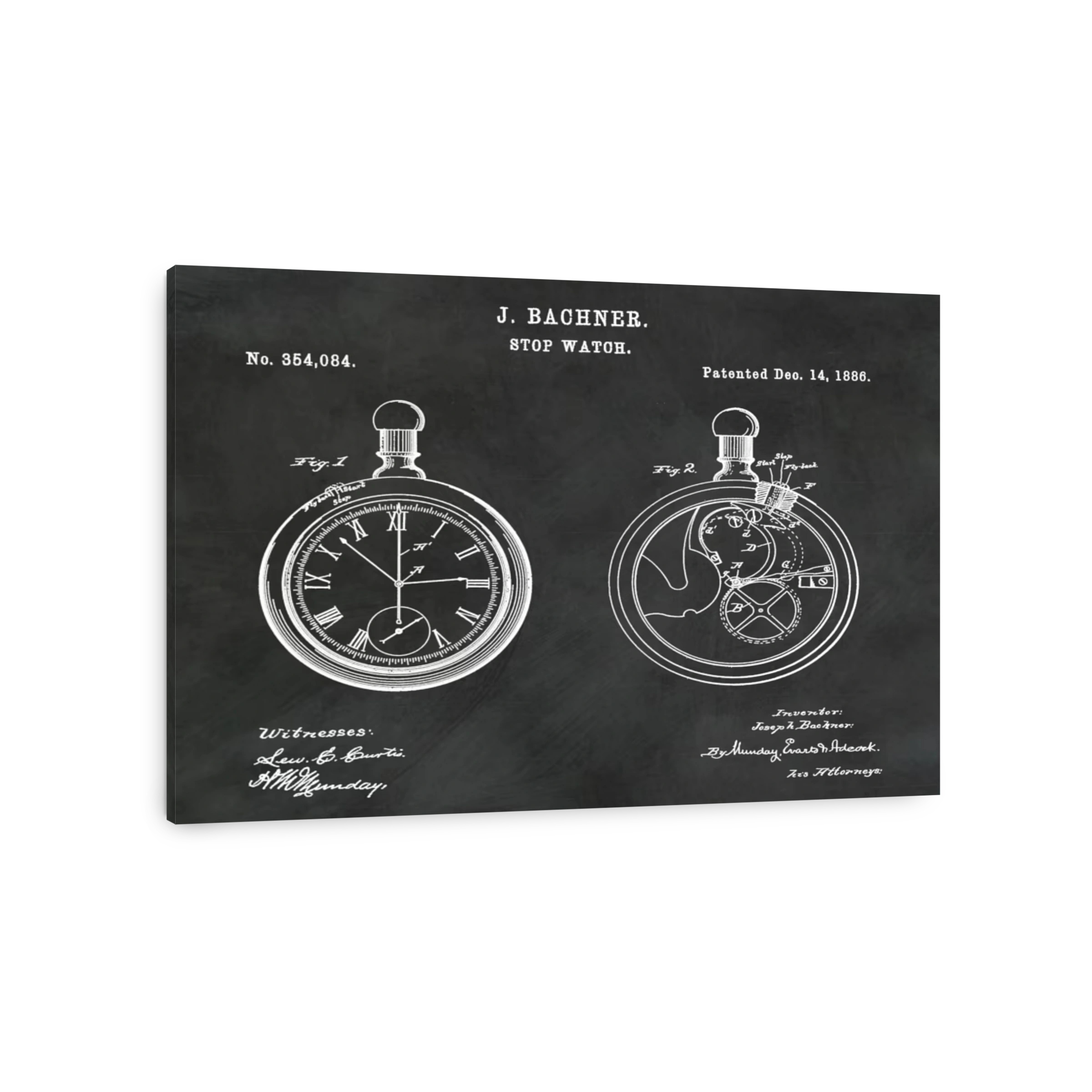 J. Bachner Stop Watch Patent