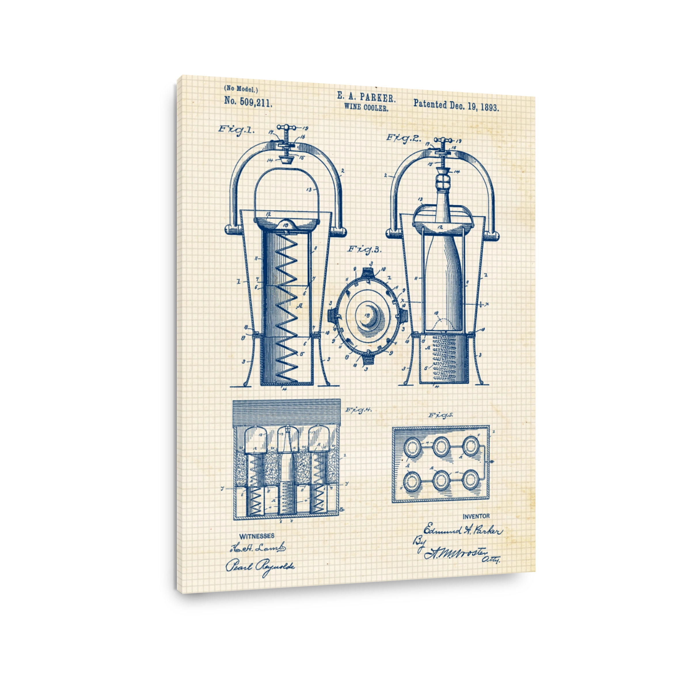 E. A. Parker Wine Cooler Patent