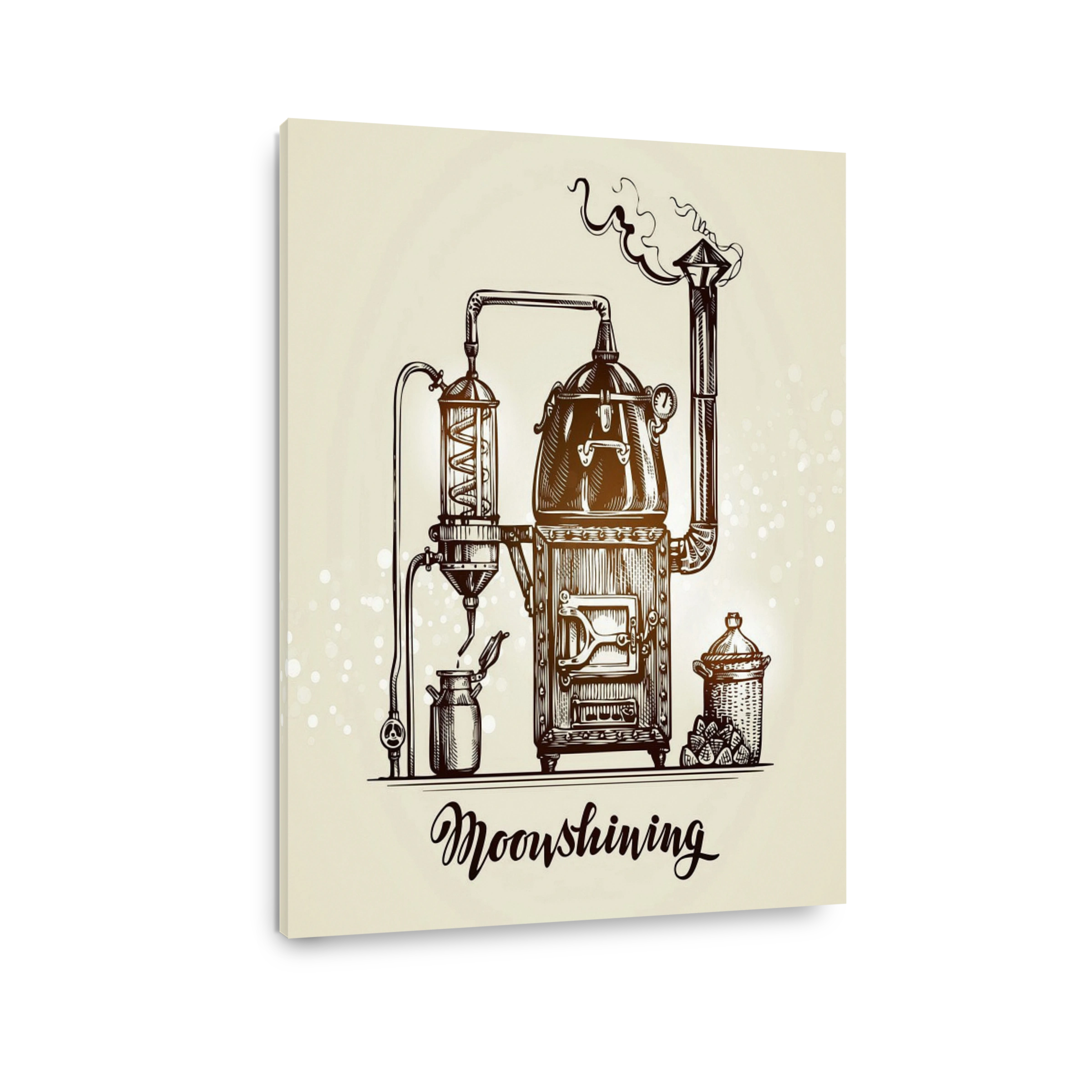 Vintage Distillery Equipment Blueprint