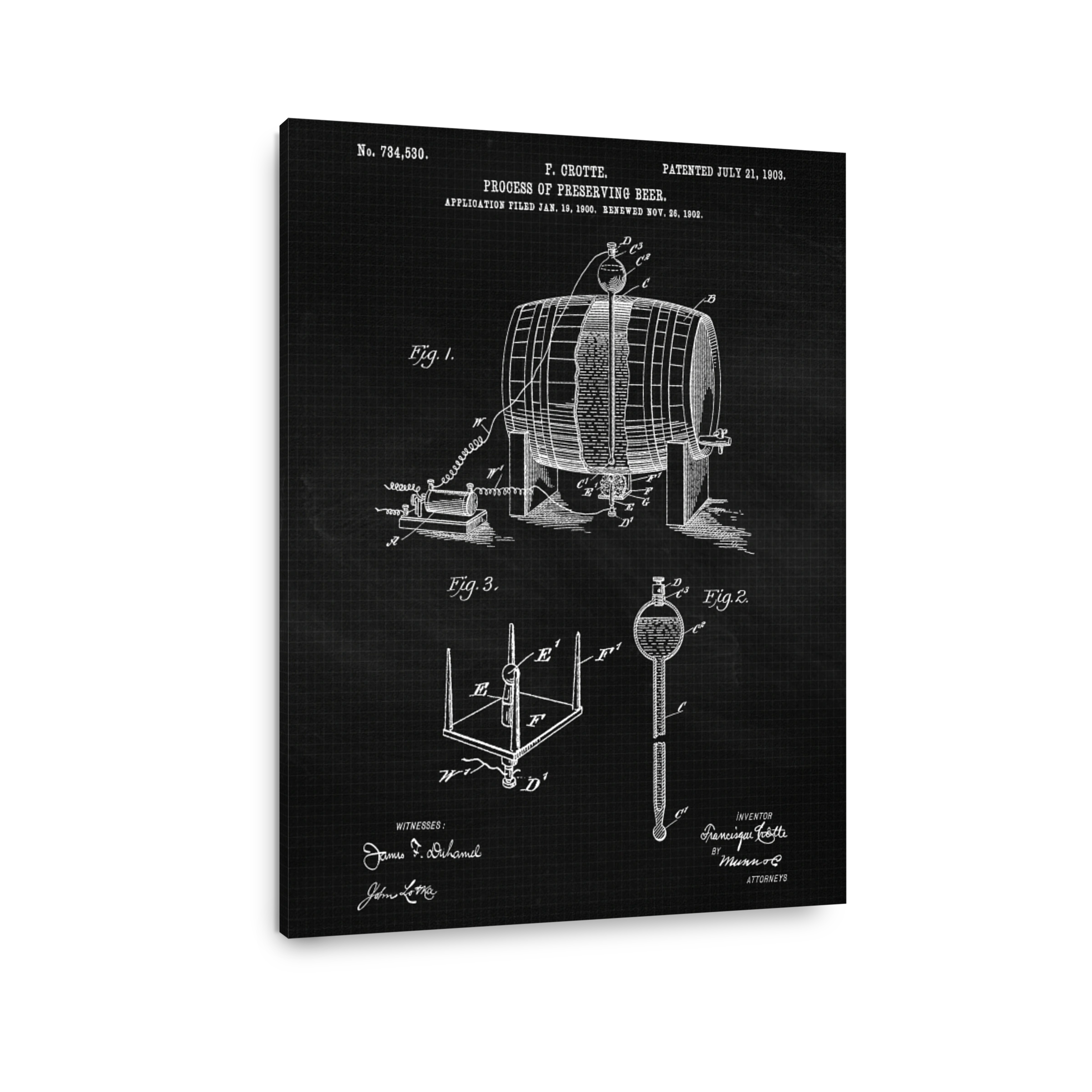 Vintage Beer Preservation Patent Art