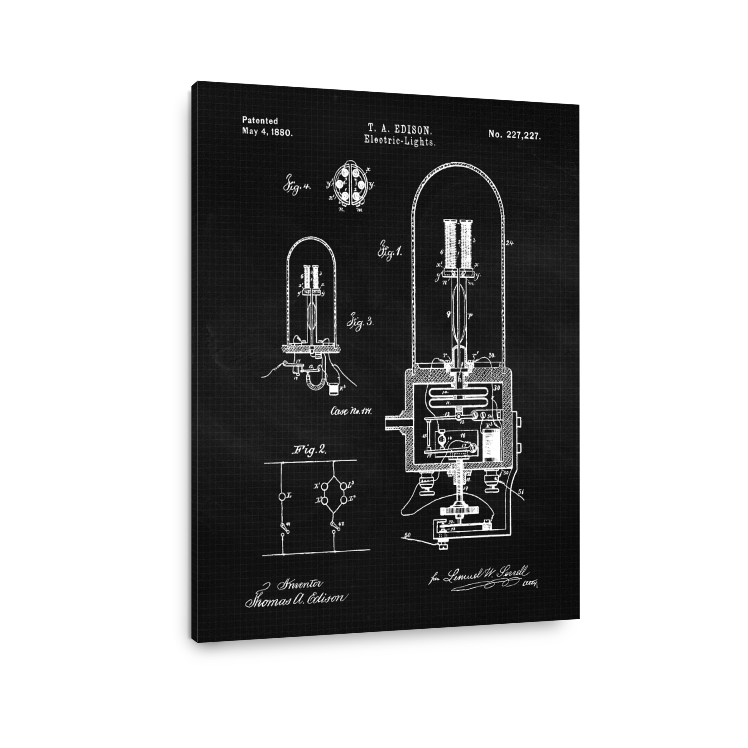 Thomas Edison Electric Light Bulb Patent