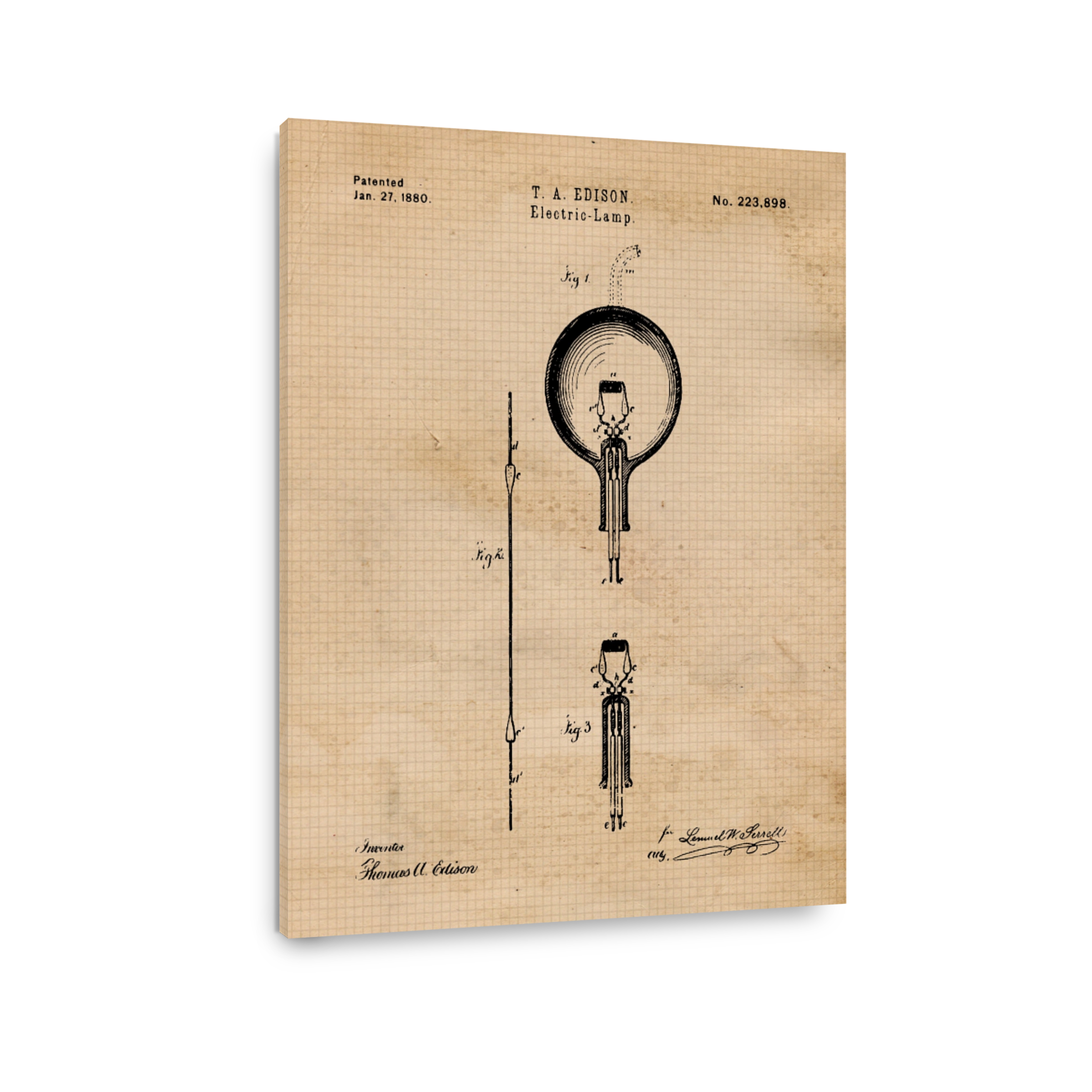 T. A. Edison Electric Lamp Patent