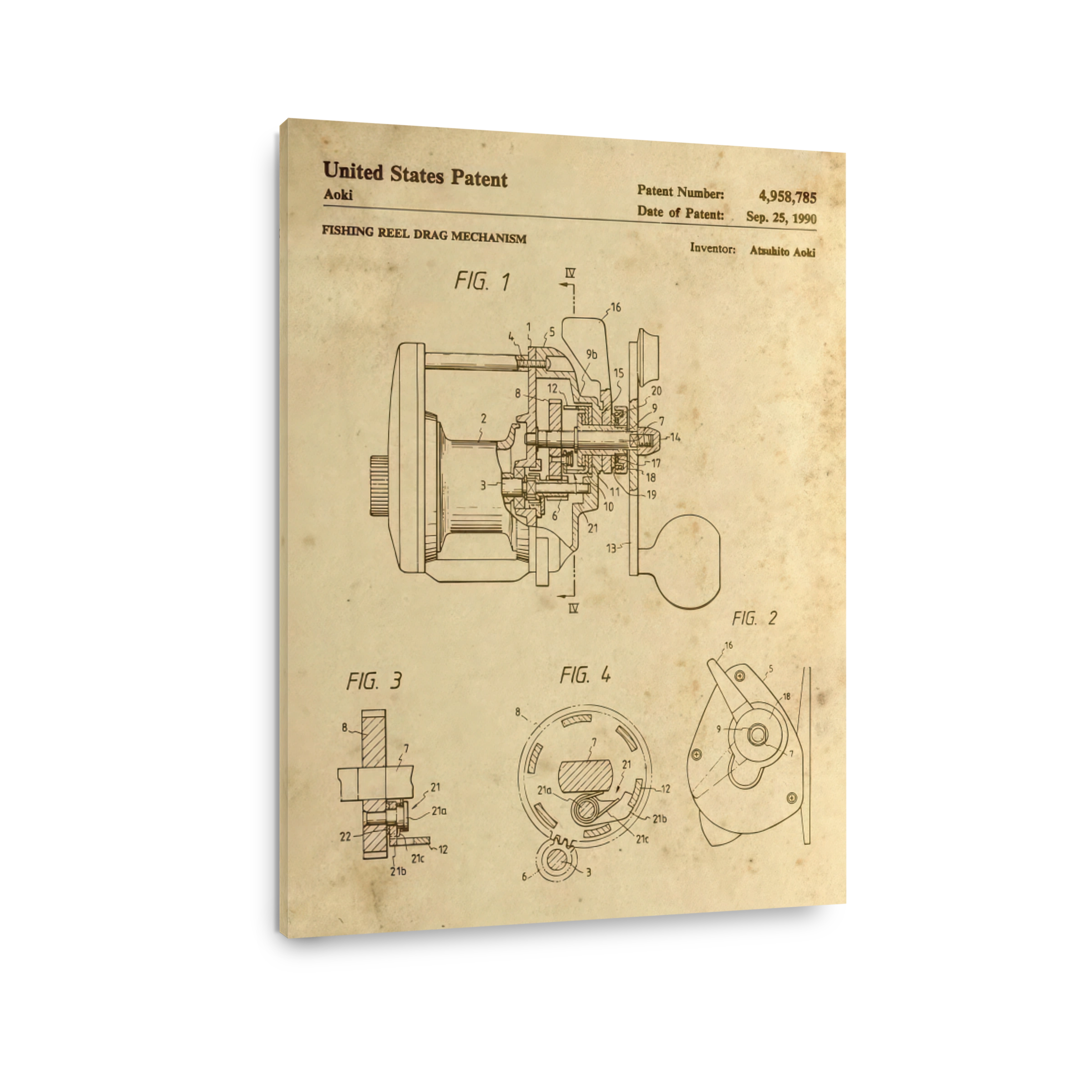 Fishing Reel Drag Mechanism Blueprint