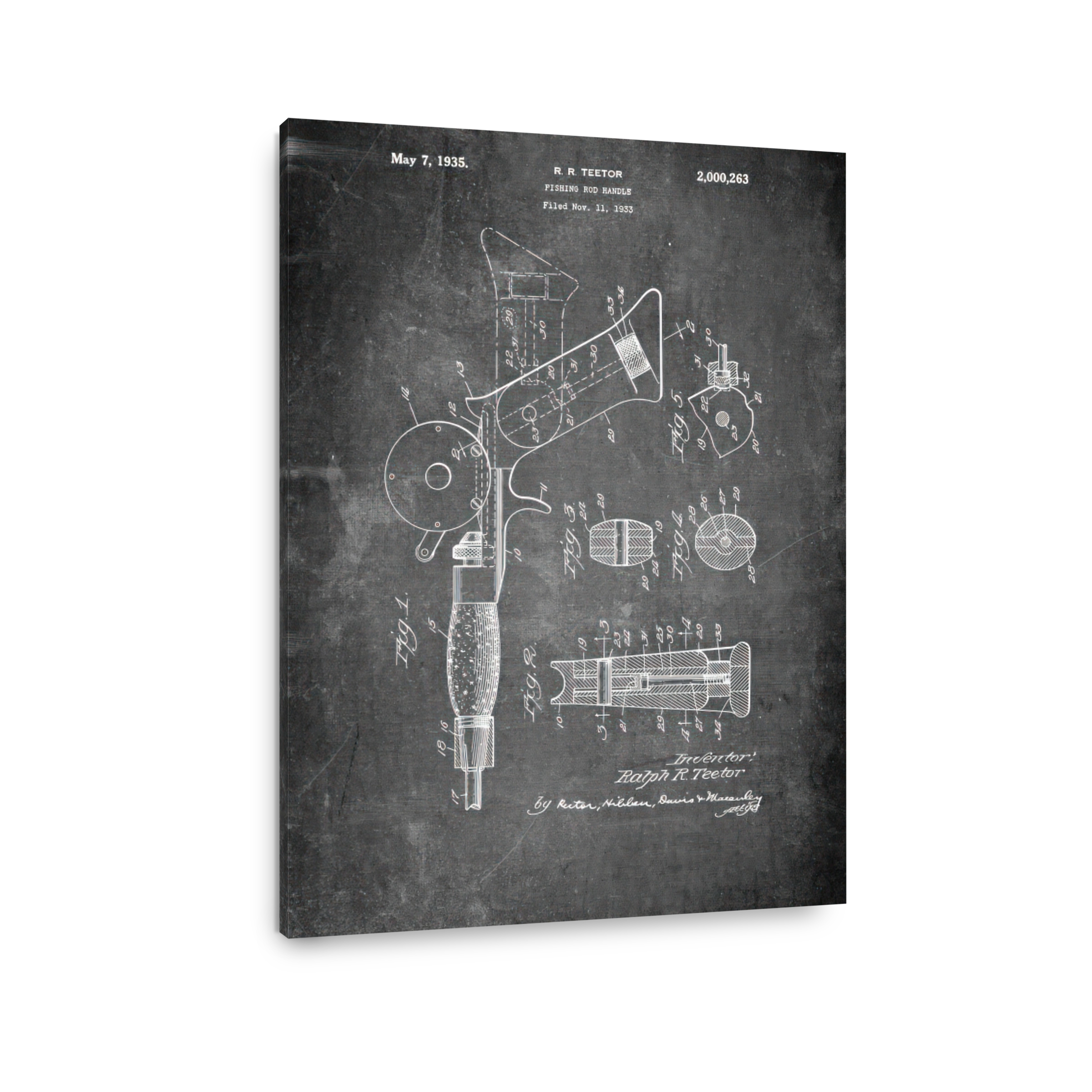 Fishing Rod Handle Patent Blueprint